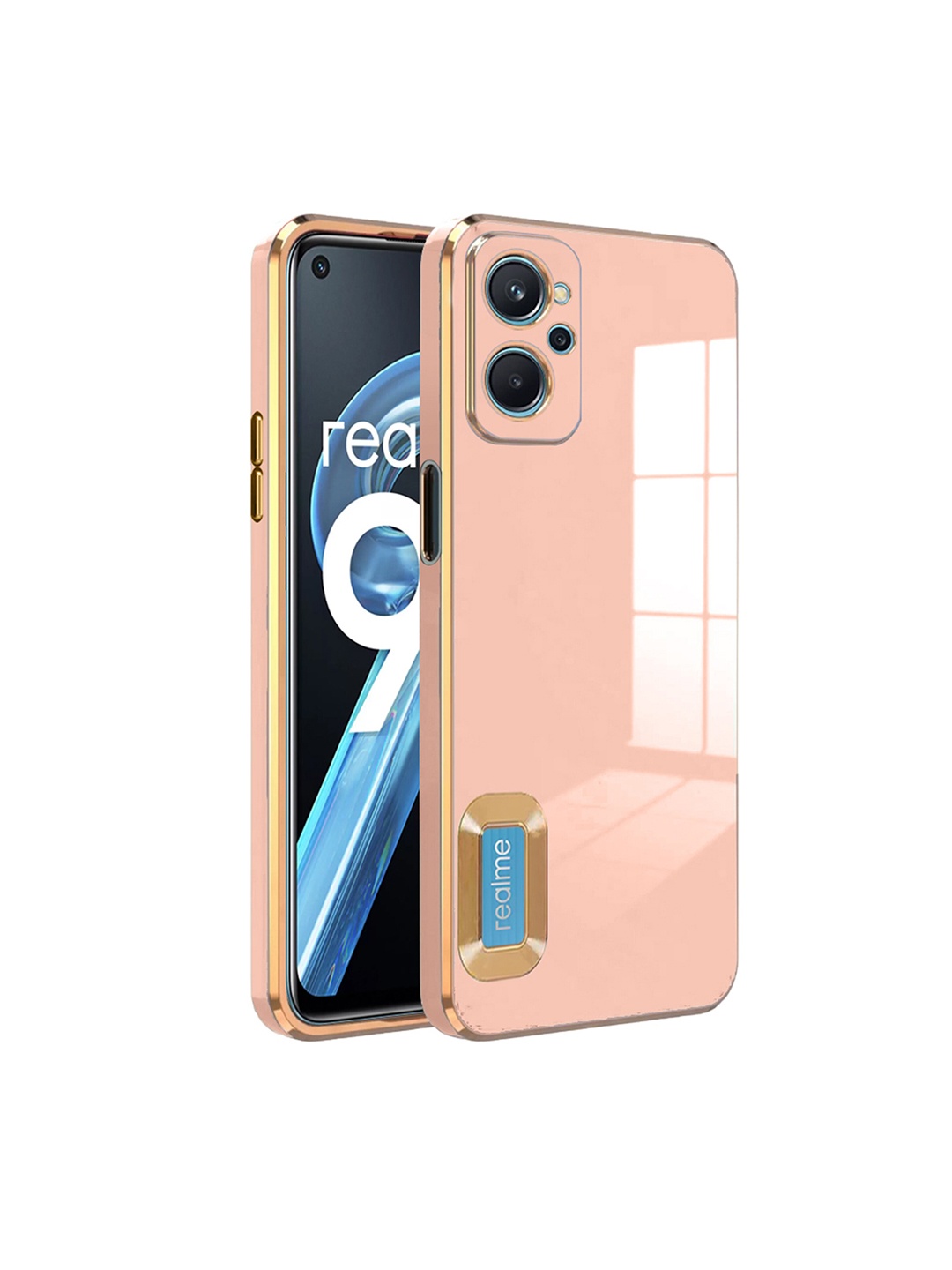 

Karwan REALME 9i Camera Protection & Phone Back Cover, Peach