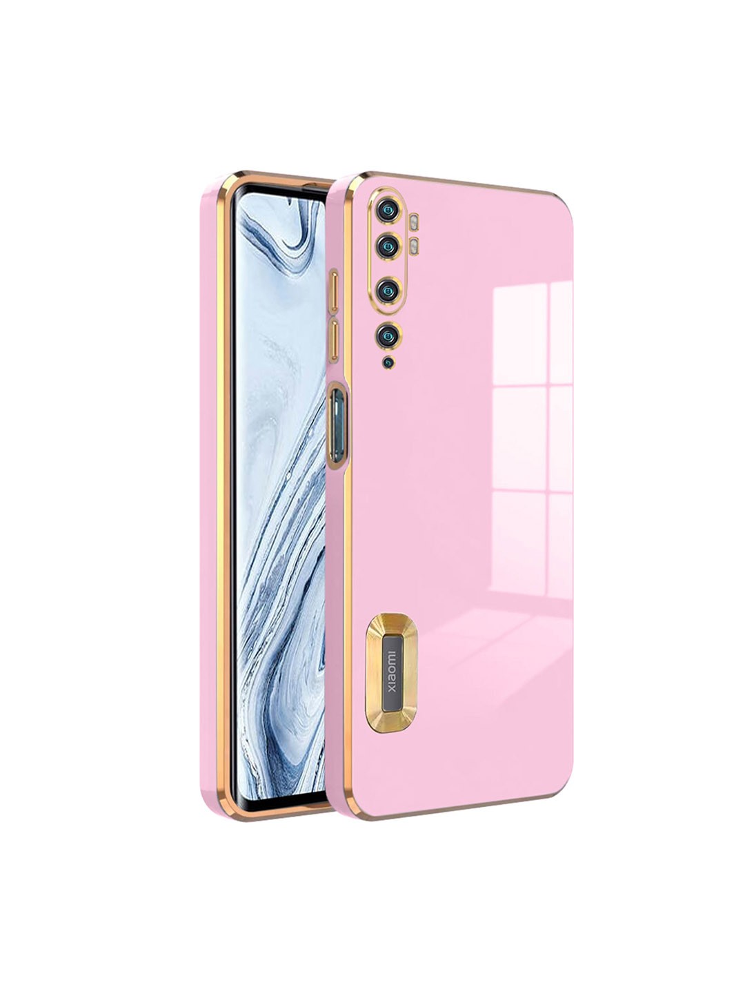 

Karwan Camera Protection Mi Note 10 Pro Back Case, Pink