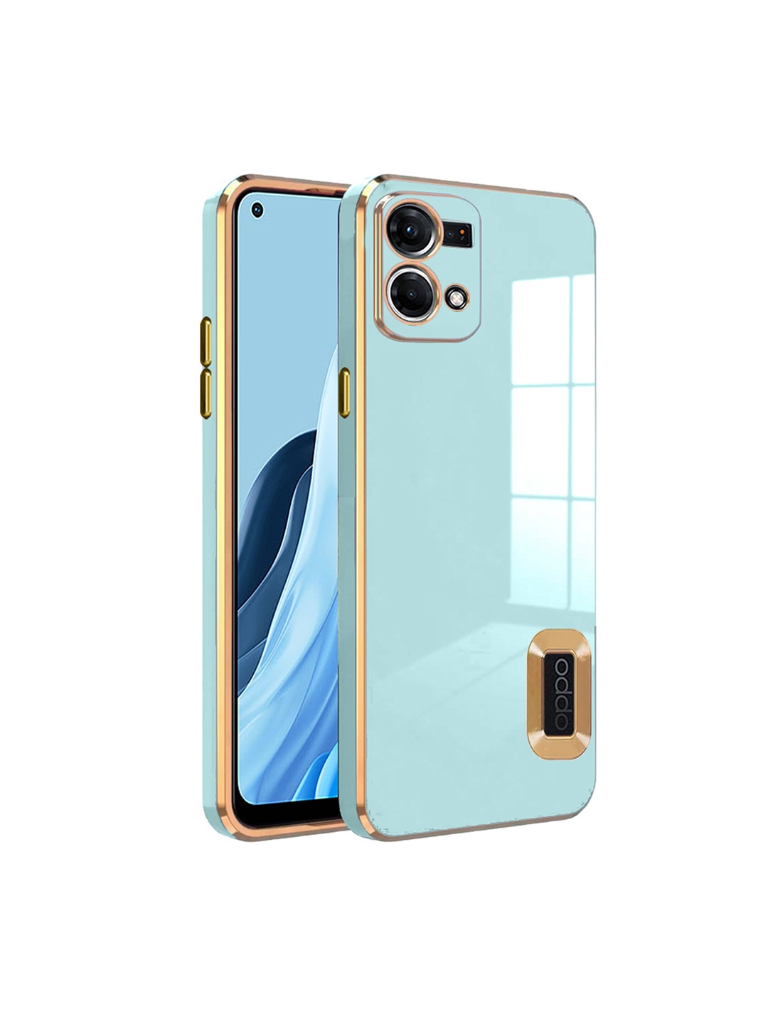 

Karwan Camera Protection Oppo Reno 7 4G Phone Back Case, Sea green