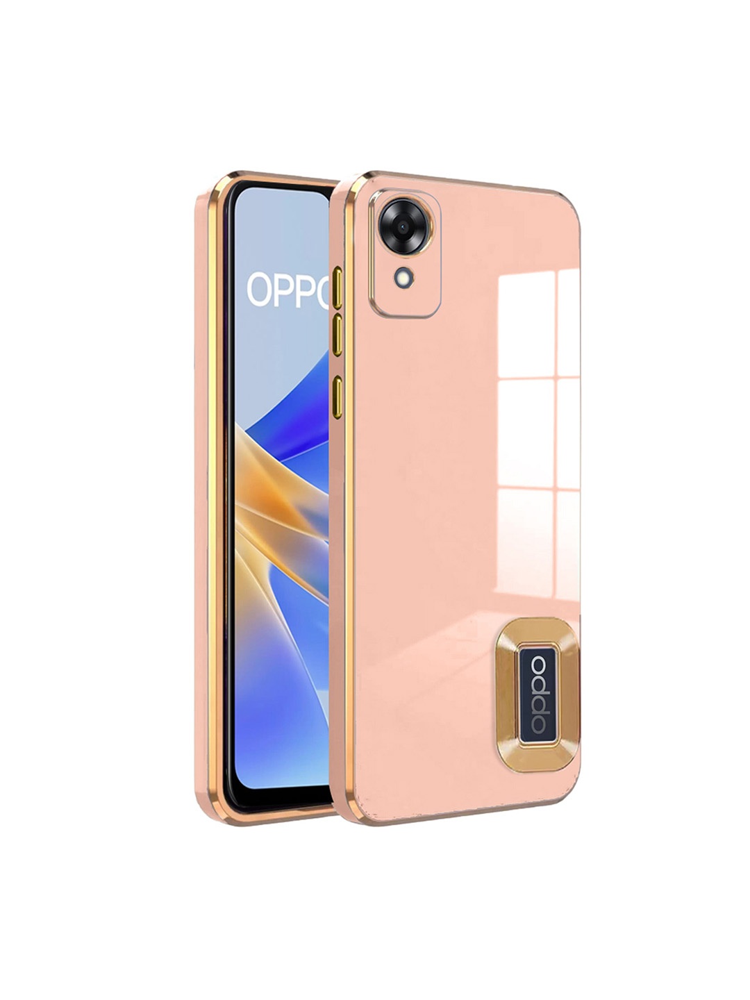 

Karwan Camera Protection Oppo A 17K Phone Back Case, Peach