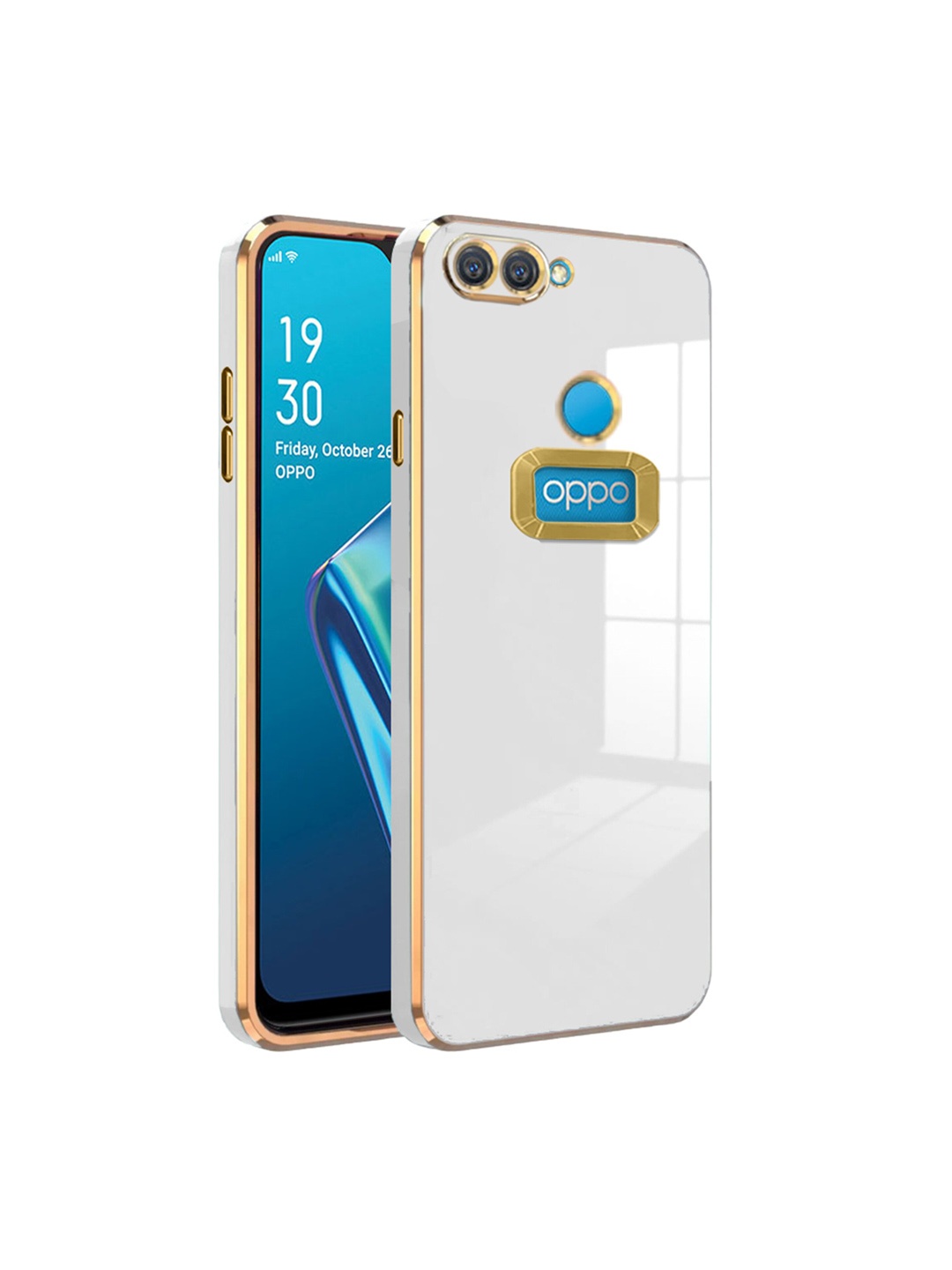 

Karwan Camera Protection oppo A 12 Back Case, White