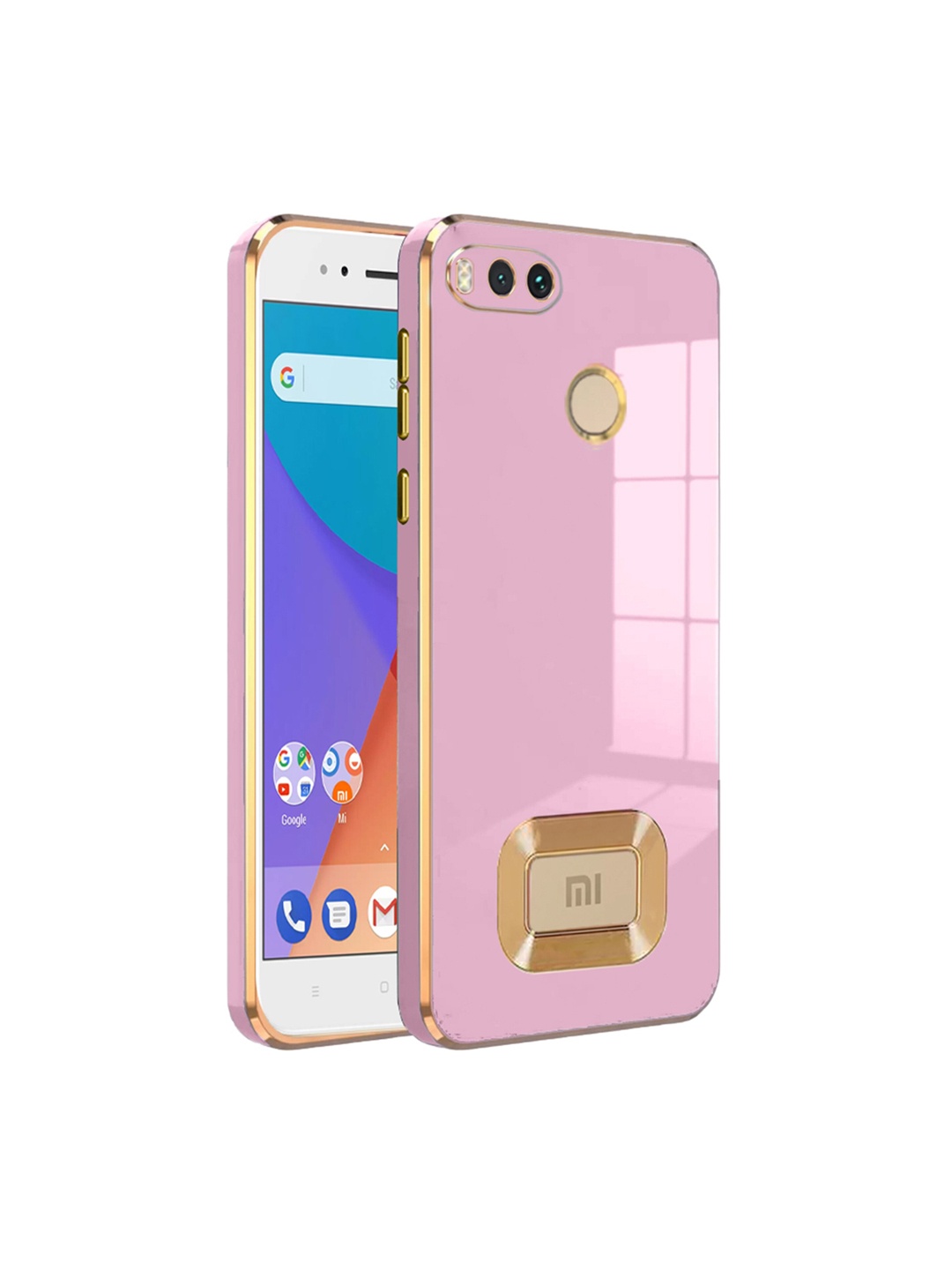 

Karwan Shock Proof MI A1 2022 Phone Back Case, Pink