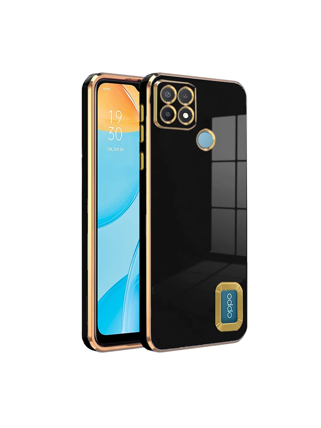 

Karwan Oppo A 15 Camera Protection & Phone Back Cover, Black
