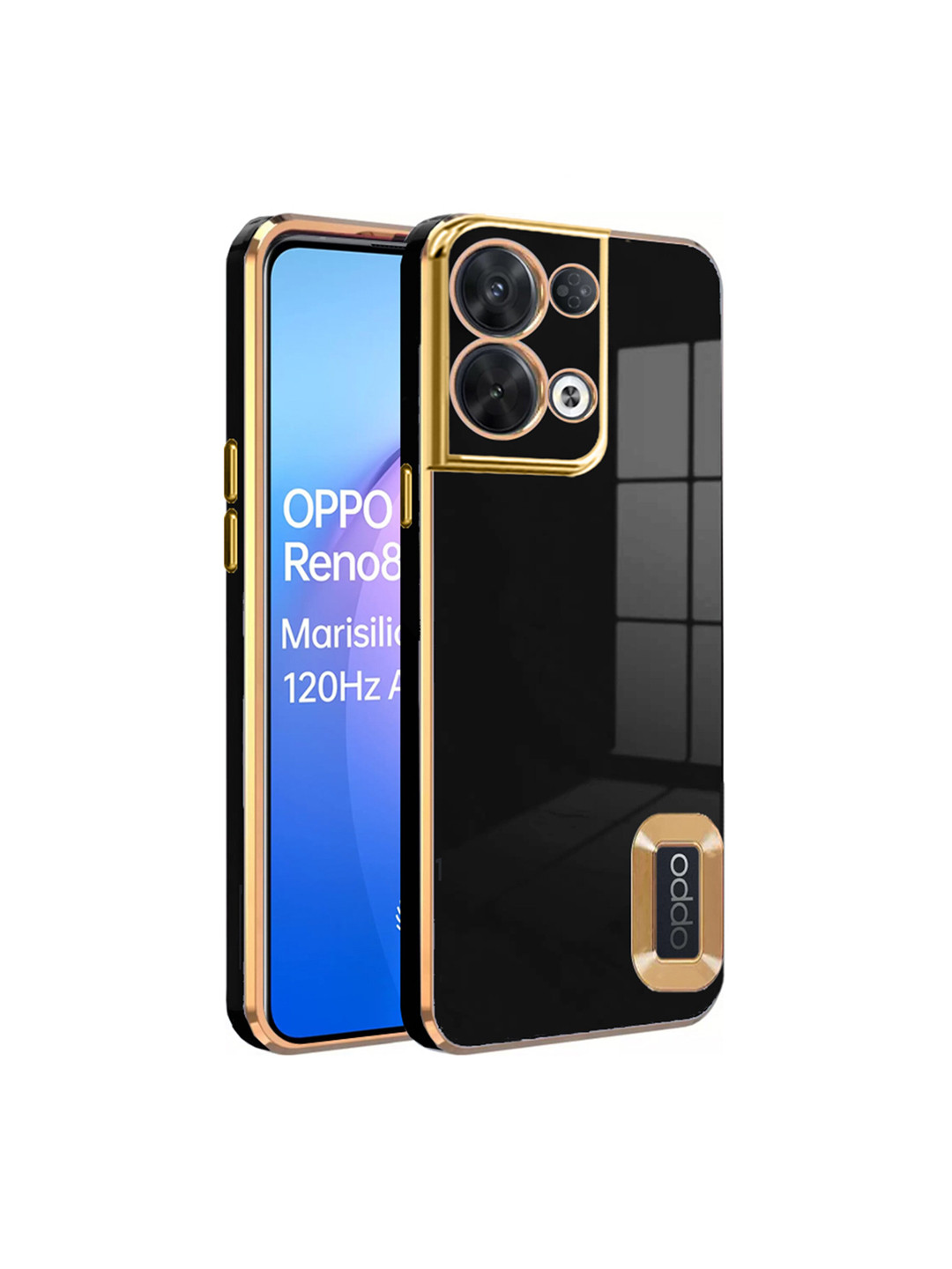 

Karwan Camera Protection Oppo Reno 8 Pro Back Case, Black