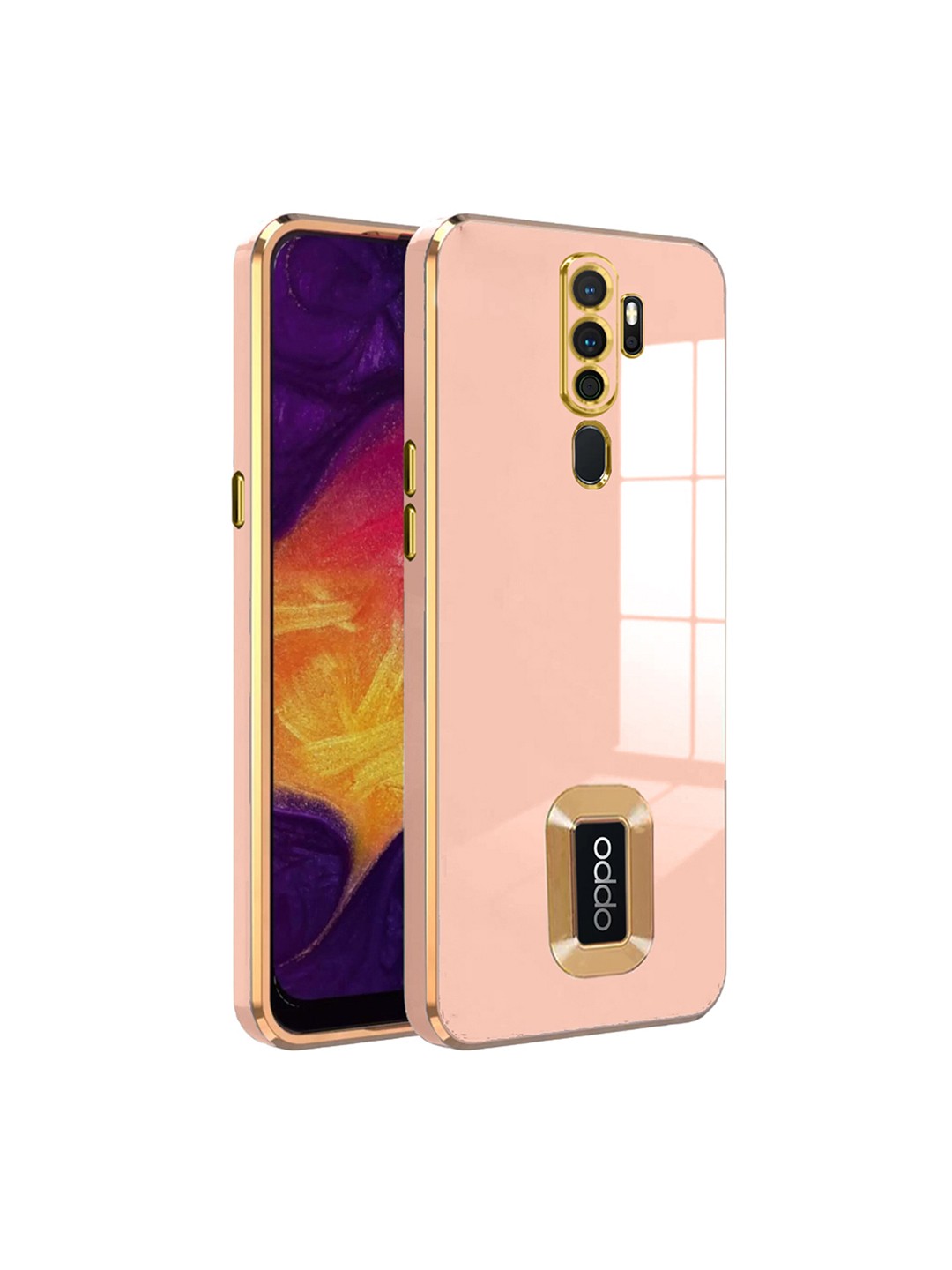 

Karwan Camera Protection Oppo A5 2020 Phone Back Case, Peach