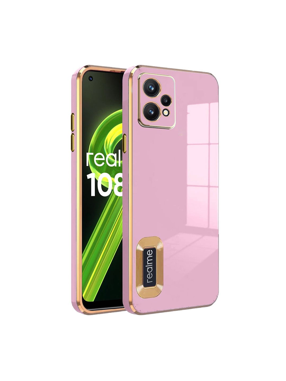 

Karwan Realme 9 5G Camera Protection Phone Back Case, Pink