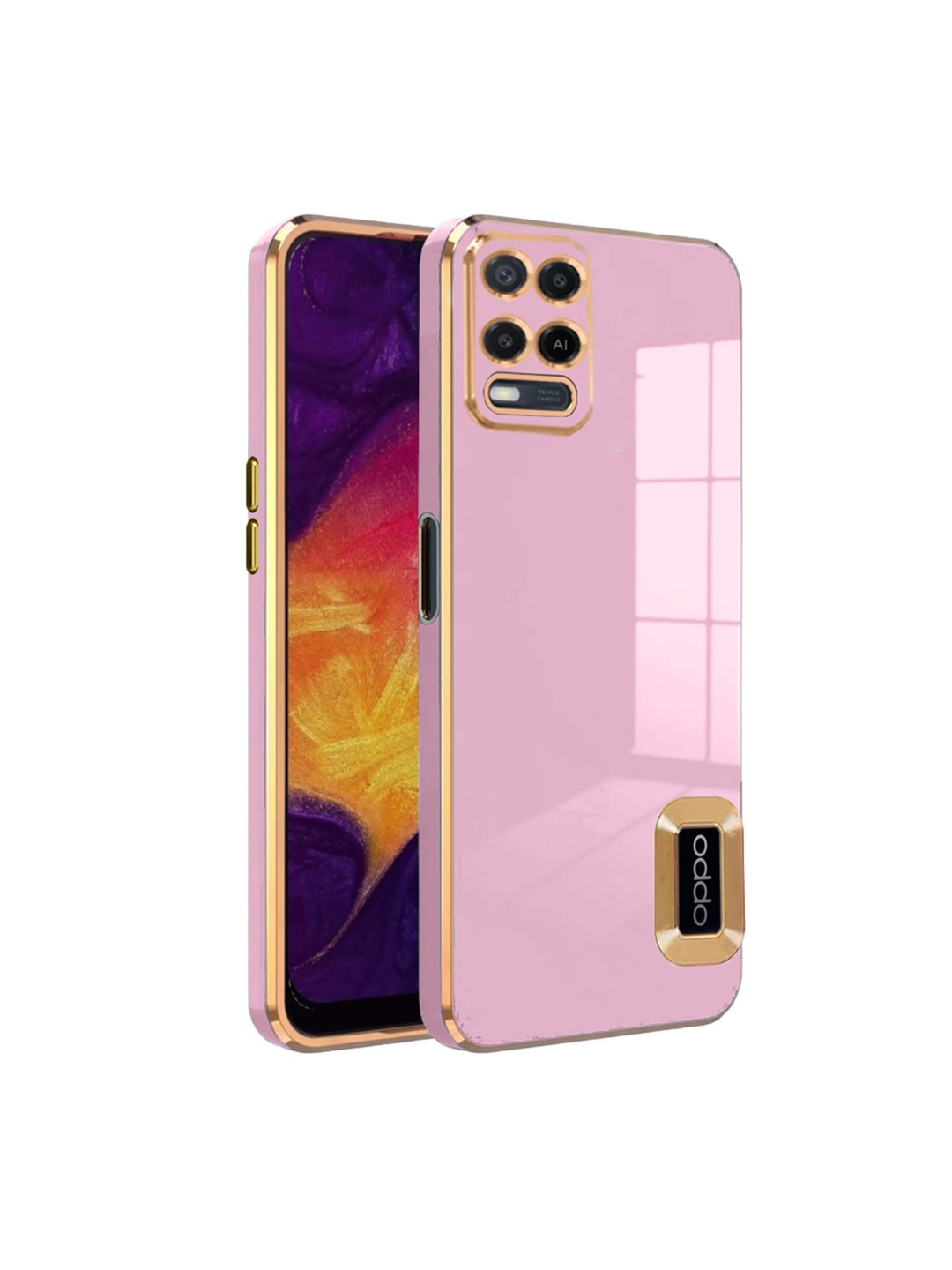 

Karwan Camera Protection Oppo A54 Phone Back Case, Pink