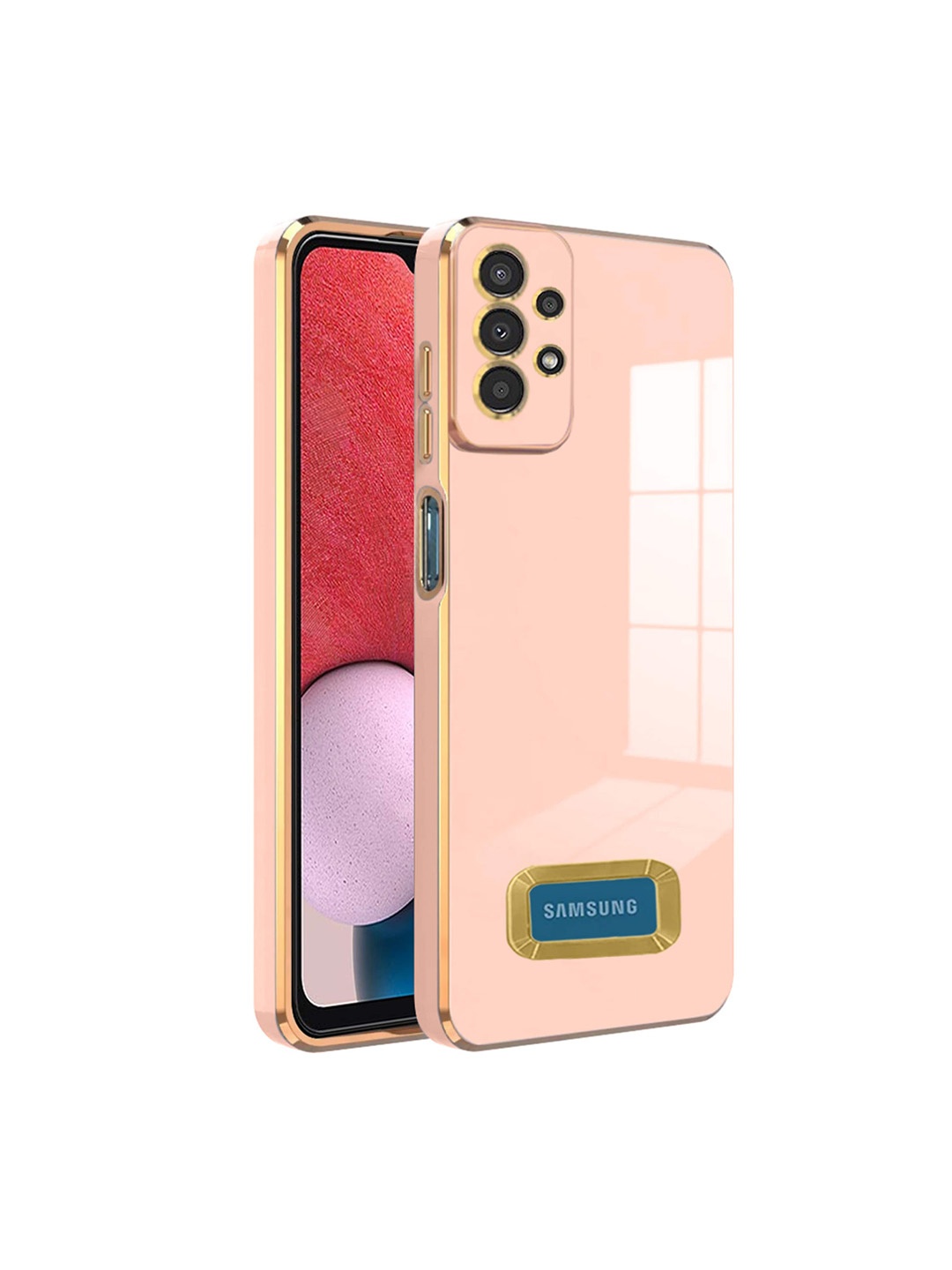 

Karwan Shock Proof Samsung A13 4G Phone Back Case, Peach