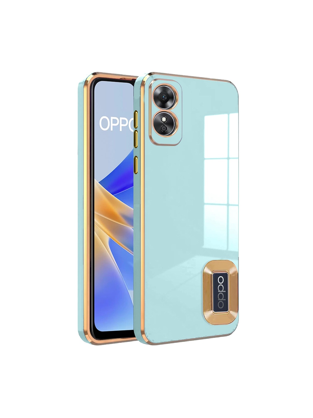 

Karwan Camera Protection Oppo A 17 Silicone Phone Back Case, Sea green