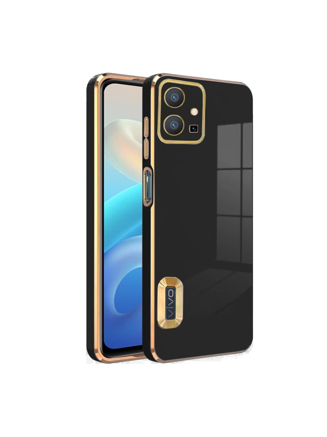 

Karwan Vivo Y55 5G Camera Protection & Phone Back Cover, Black