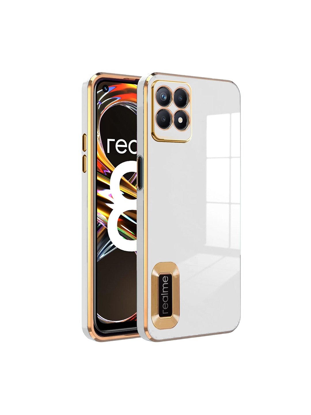 

Karwan Camera Protection REALME 8i Back Case, White
