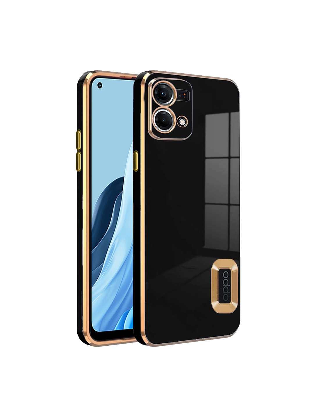 

Karwan Oppo Reno 7 4G Camera Protection & Phone Back Cover, Black