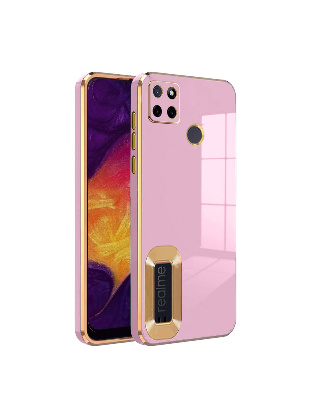 

Karwan Shock Proof REALME C 21Y Phone Back Case, Pink