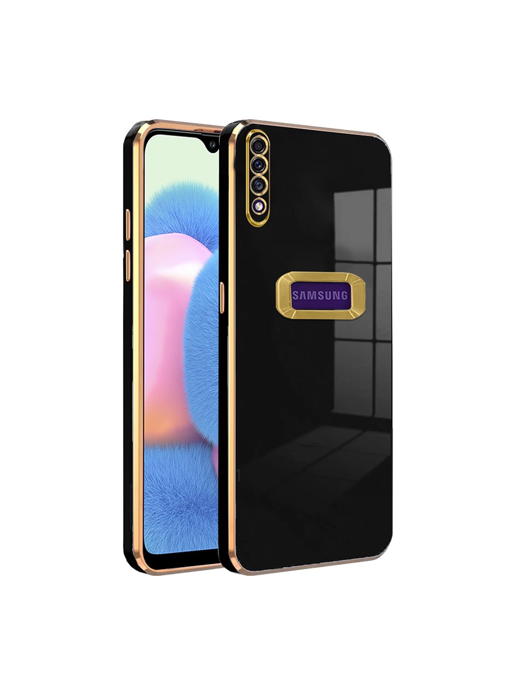 

Karwan Camera Protection Samsung A30S Phone Back Case, Black