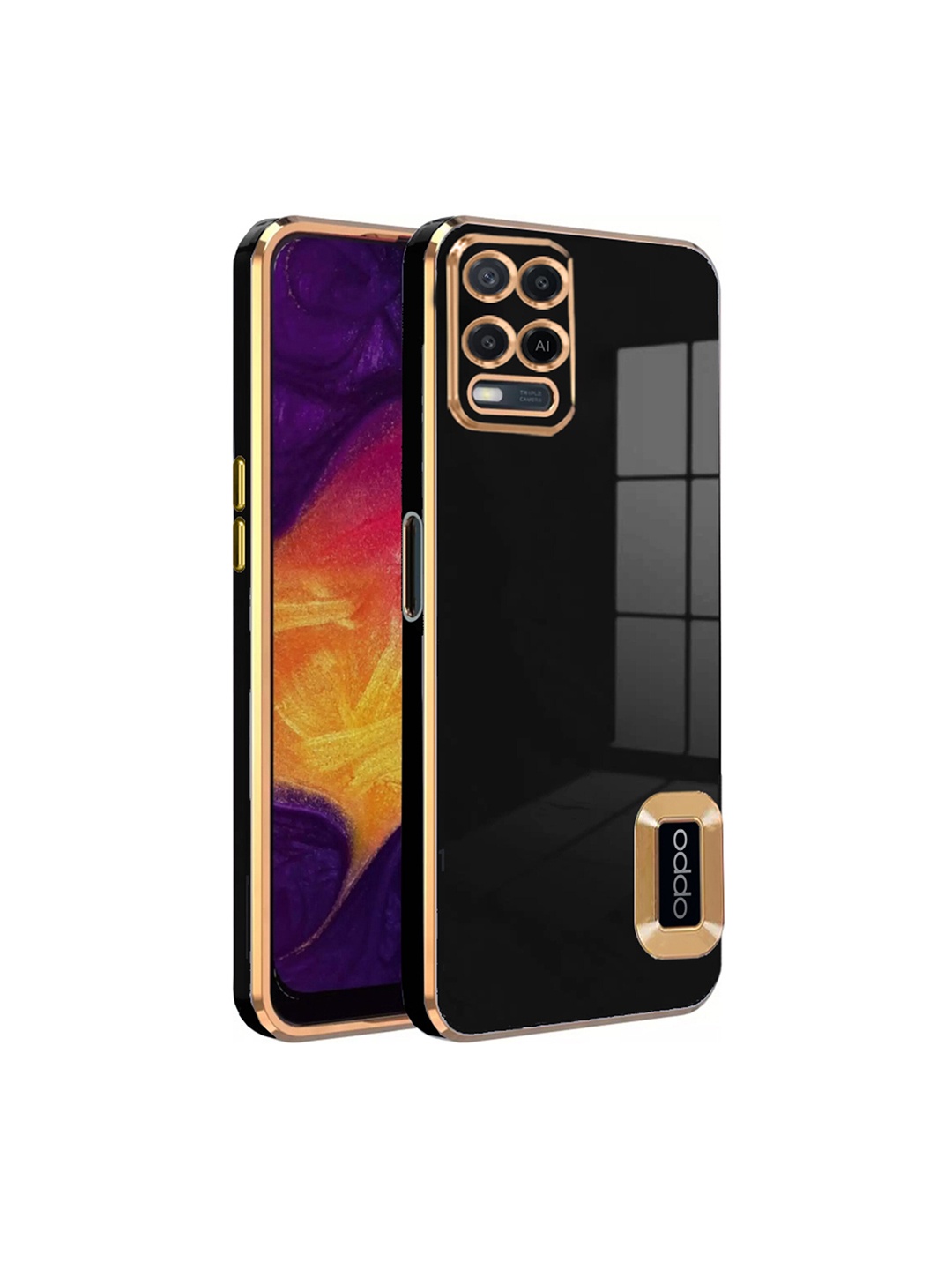 

Karwan Camera Protection Oppo A54 Phone Back Case, Black