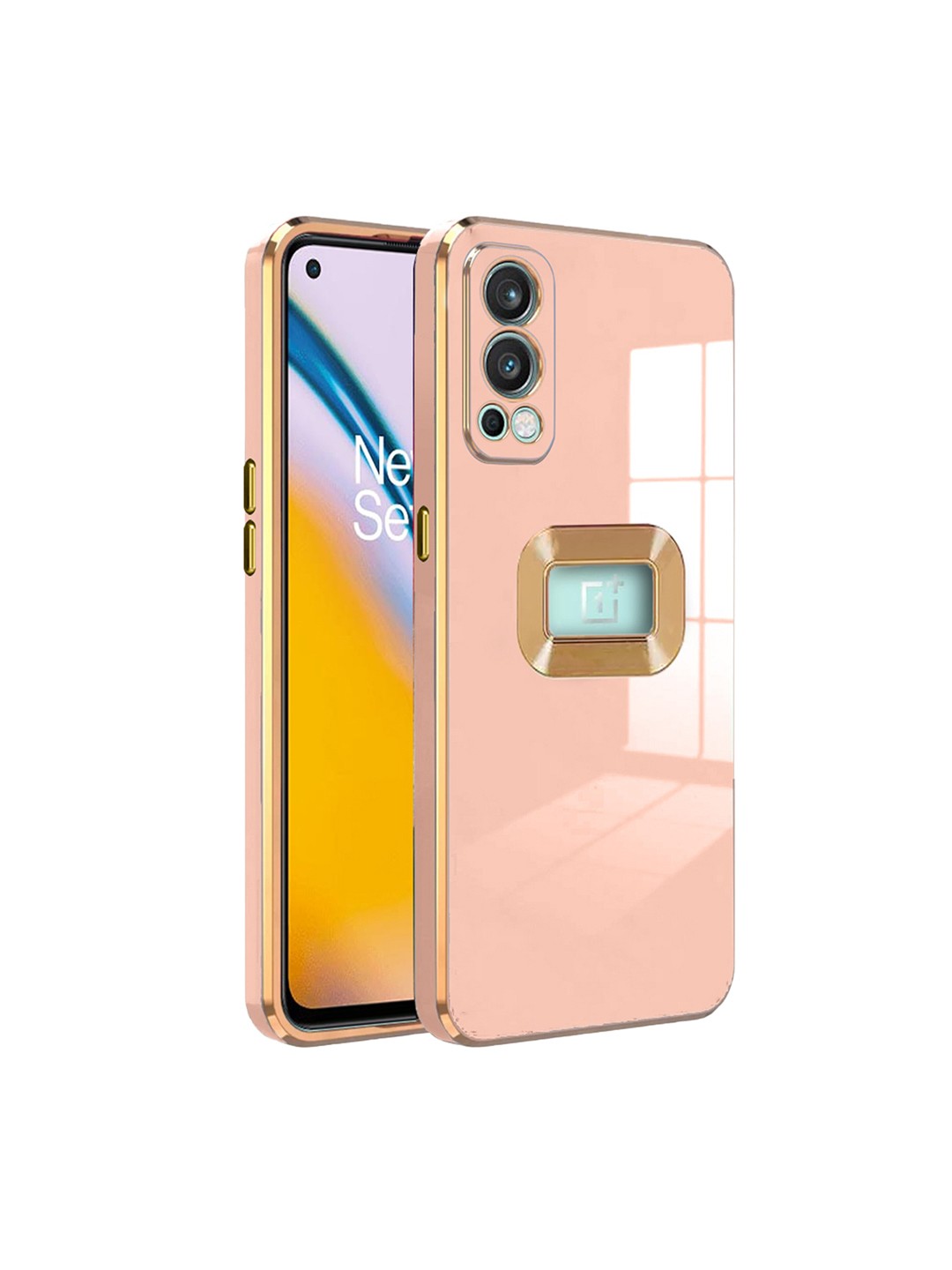 

Karwan Camera Protection Oneplus Nord 2 Silicone Back Case, Peach