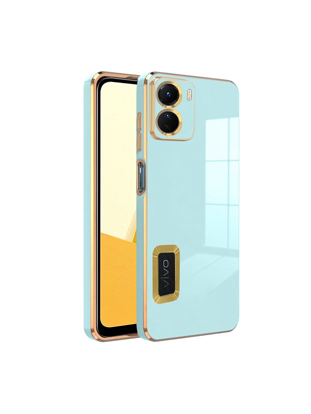 

Karwan Vivo Y16 Camera Protection Silicone Phone Back Case, Sea green