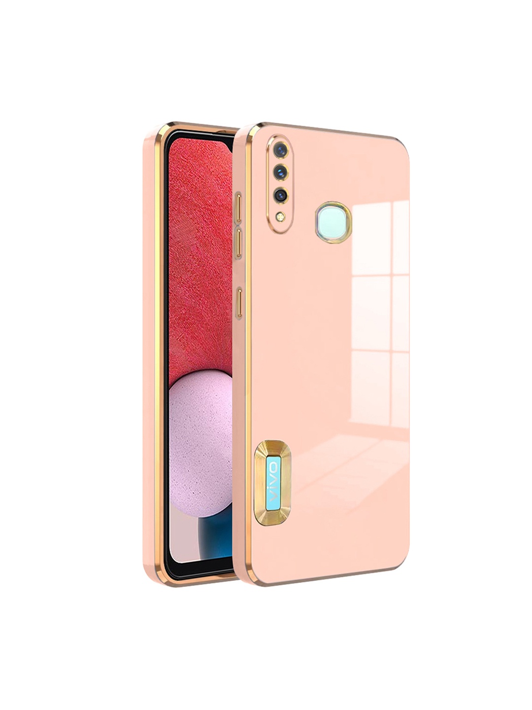 

Karwan Sweat-Proof & Camera Protection Vivo Y19 Back Case, Pink