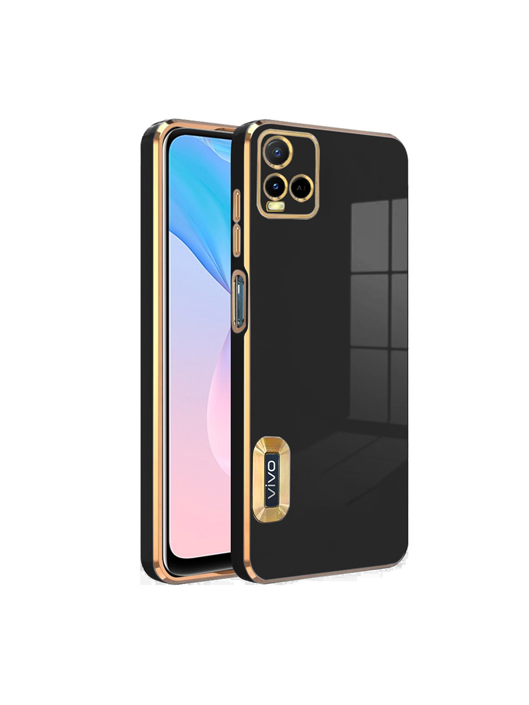 

Karwan Sweat-Proof & Camera Protection Vivo Y21 Back Case, Black