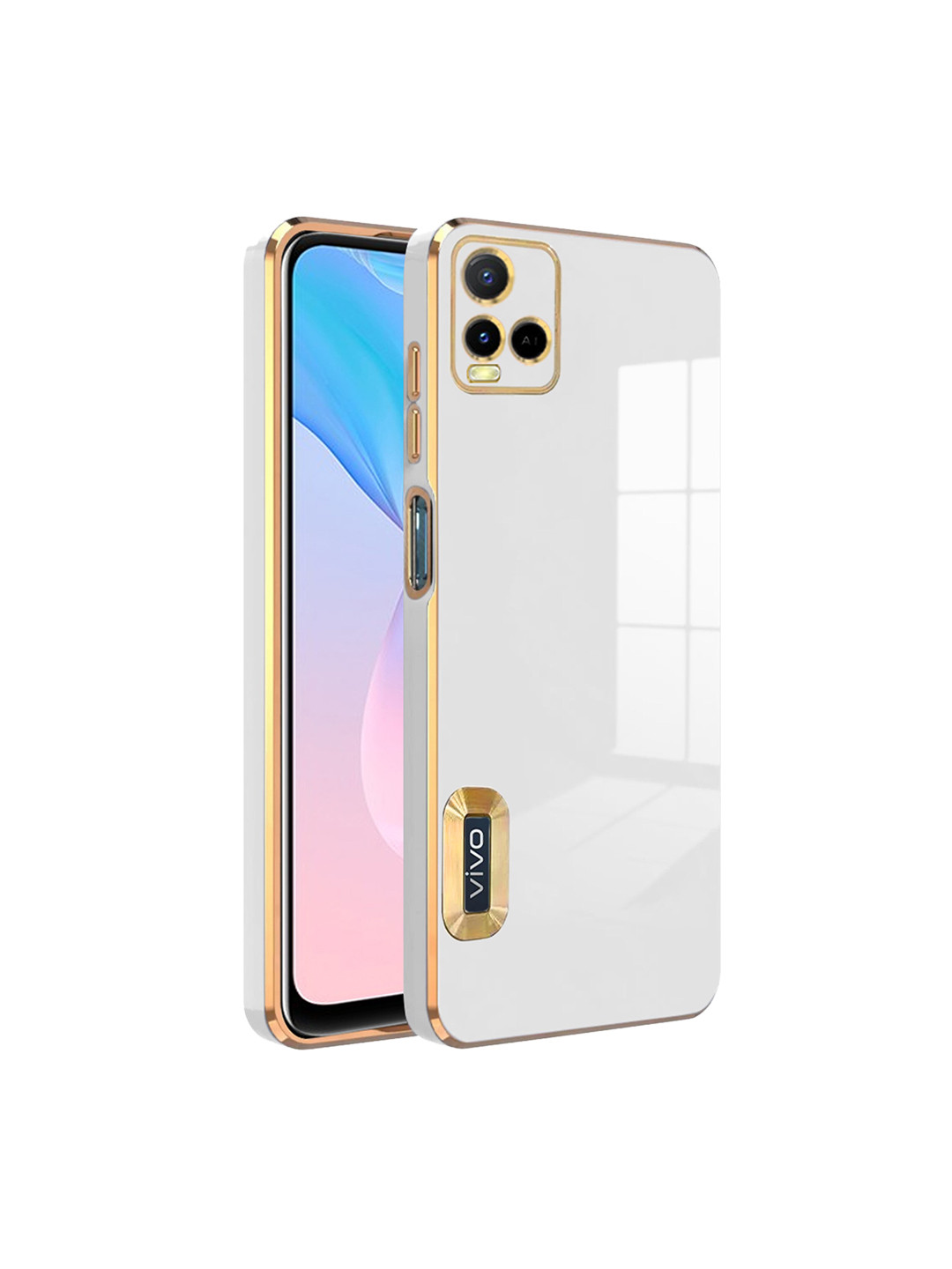 

Karwan Vivo Y21 Camera Protection & Phone Back Cover, Pink