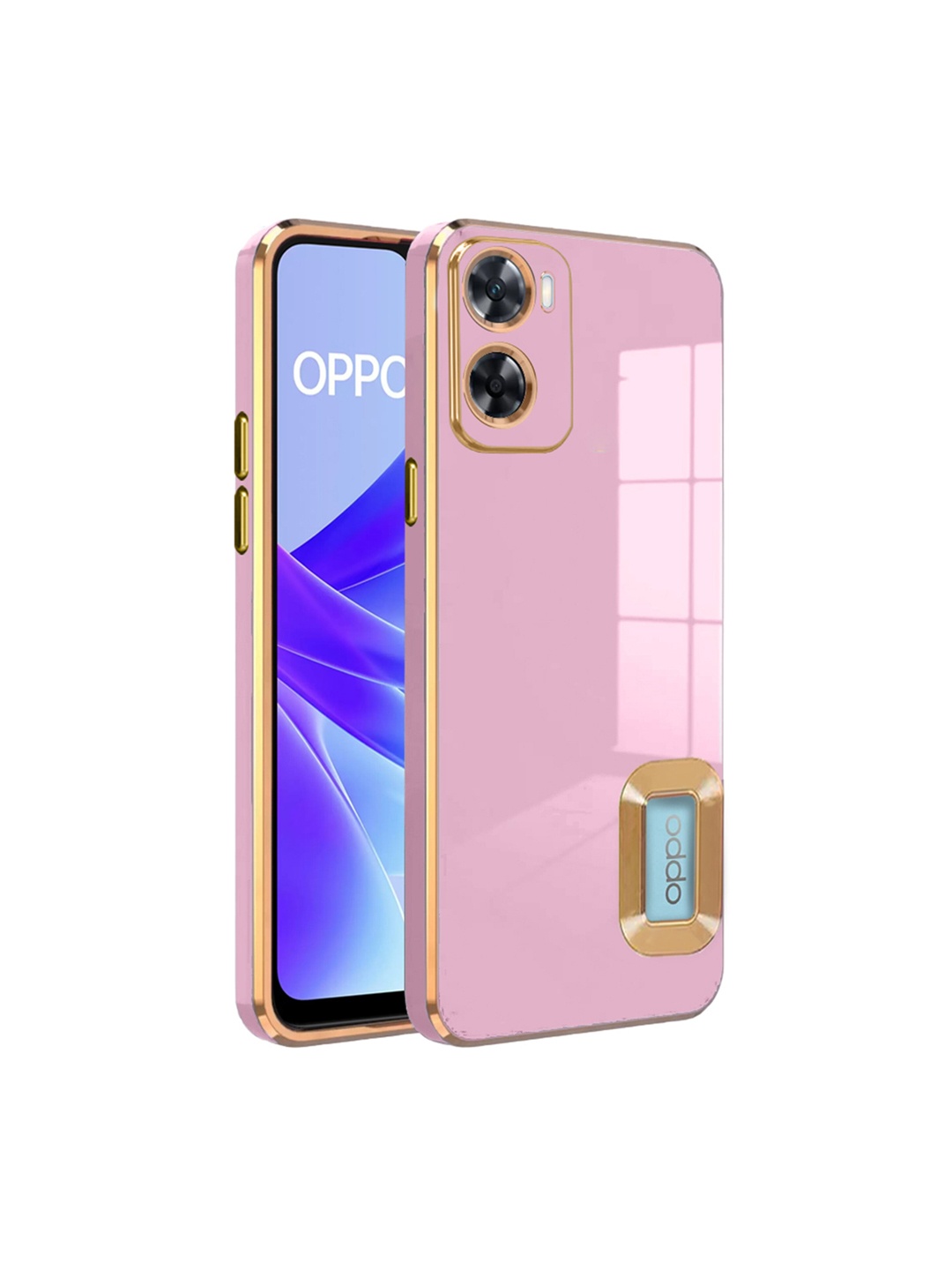 

Karwan Oppo A77 Camera Protection & Phone Back Cover, Pink