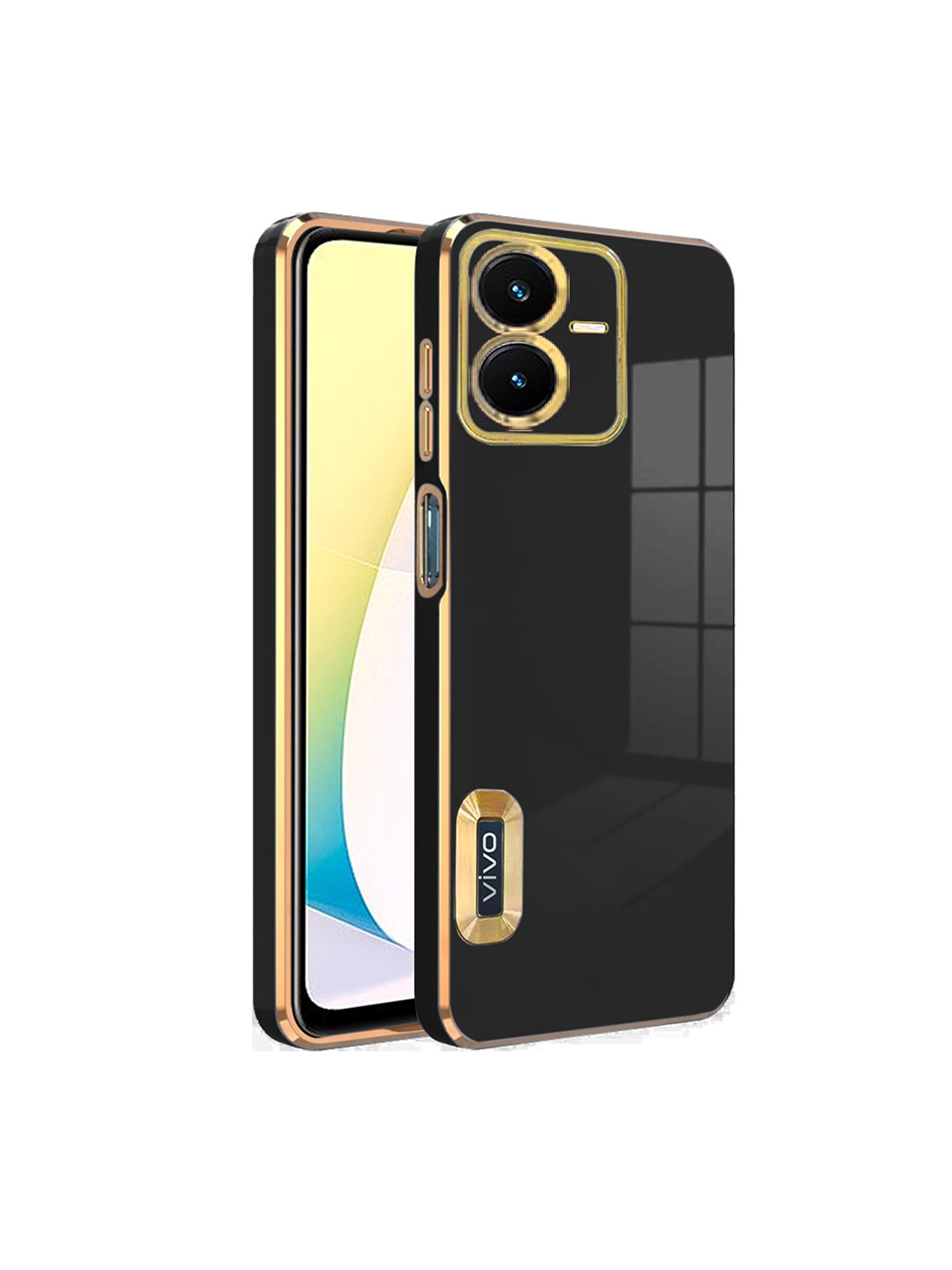 

Karwan Sweat-Proof & Camera Protection Vivo Y22 Phone Back Case, Black