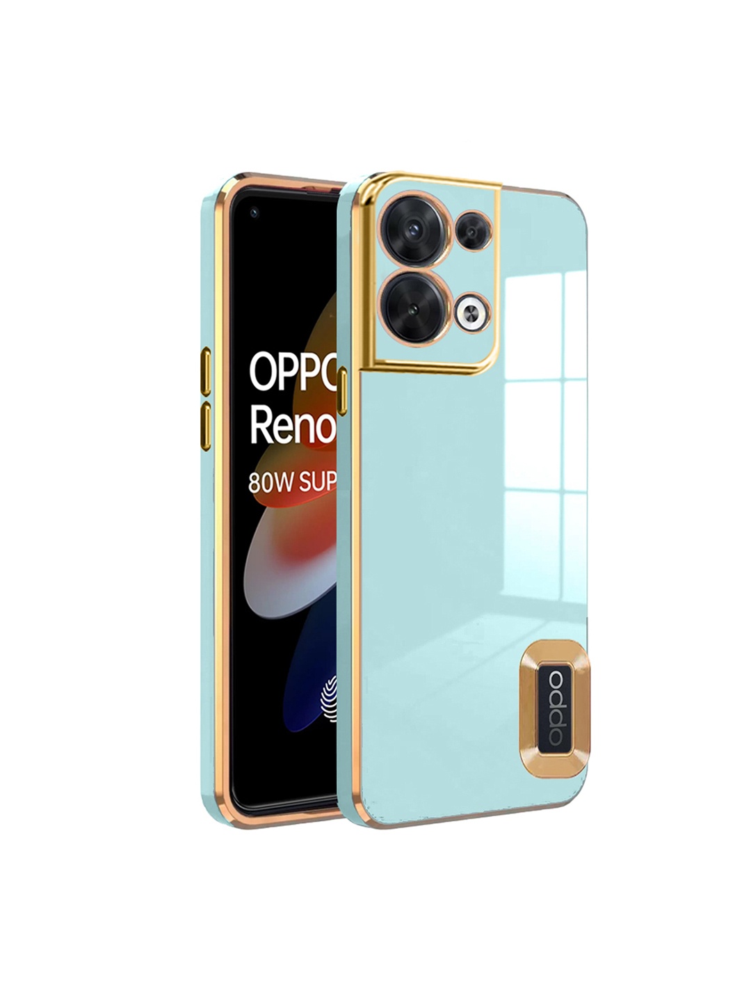 

Karwan Sweat-Proof & Camera Protection Oppo RENO 8 Silicone Phone Back Case, Green