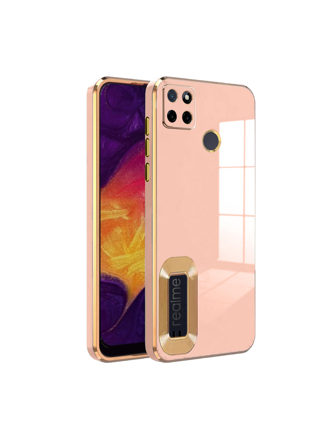 

Karwan Sweat-Proof & Camera Protection REALME C 21Y Silicone Phone Back Case, Pink