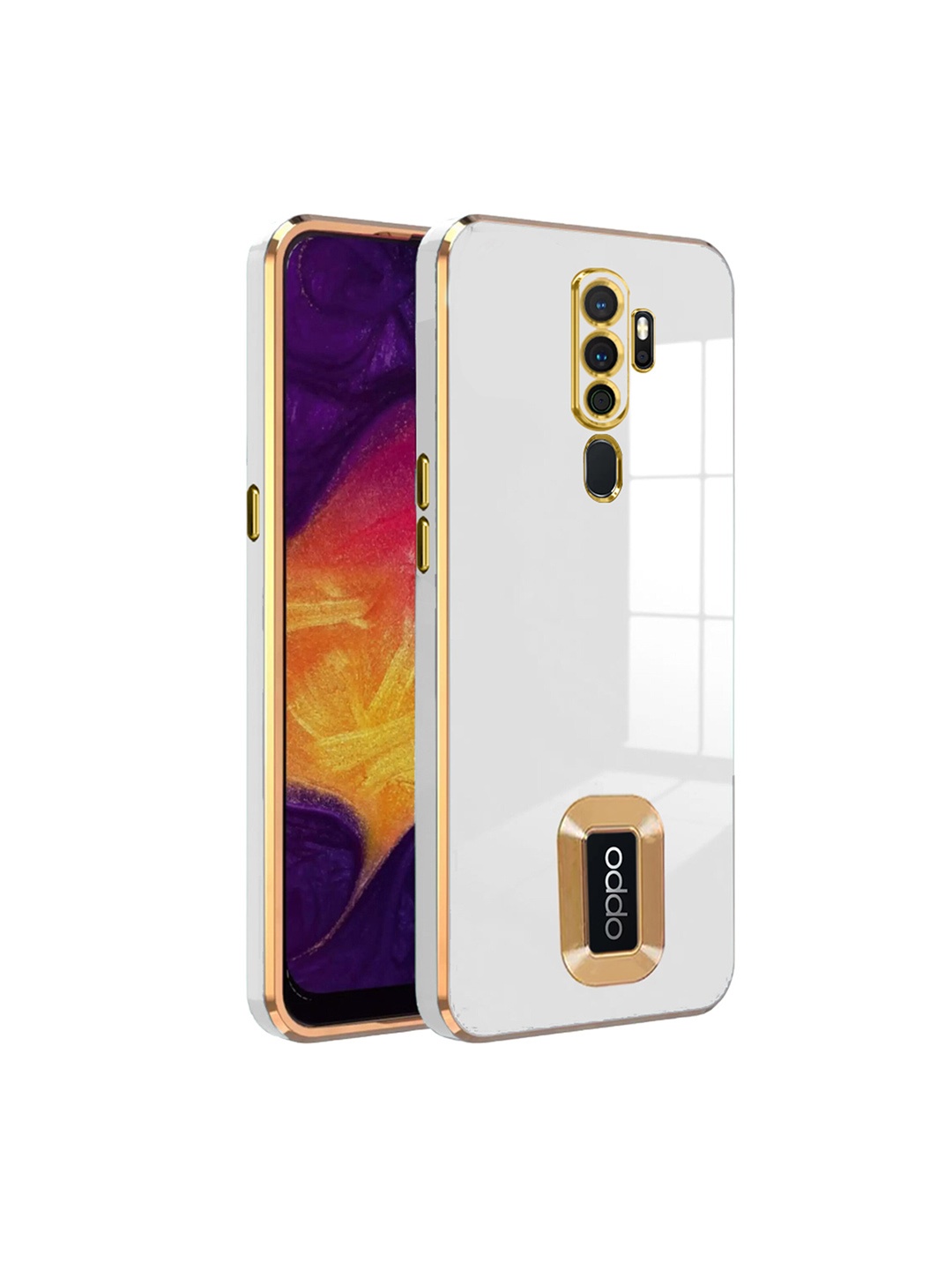 

Karwan Sweat-Proof & Camera Protection Oppo A5 2020 Silicone Phone Back Case, White