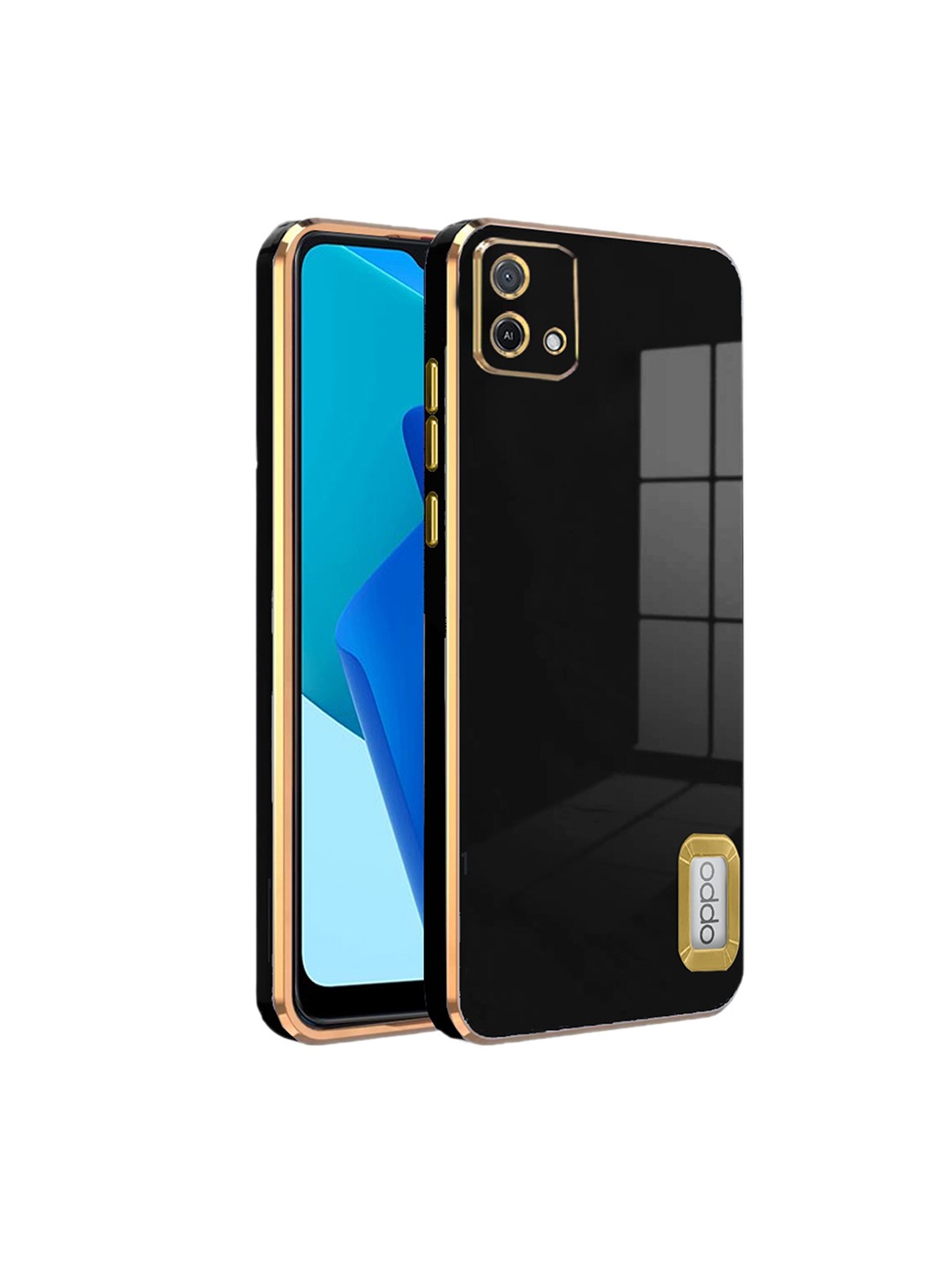 

Karwan Sweat-Proof & Camera Protection Oppo A 16K Silicone Phone Back Case, Black