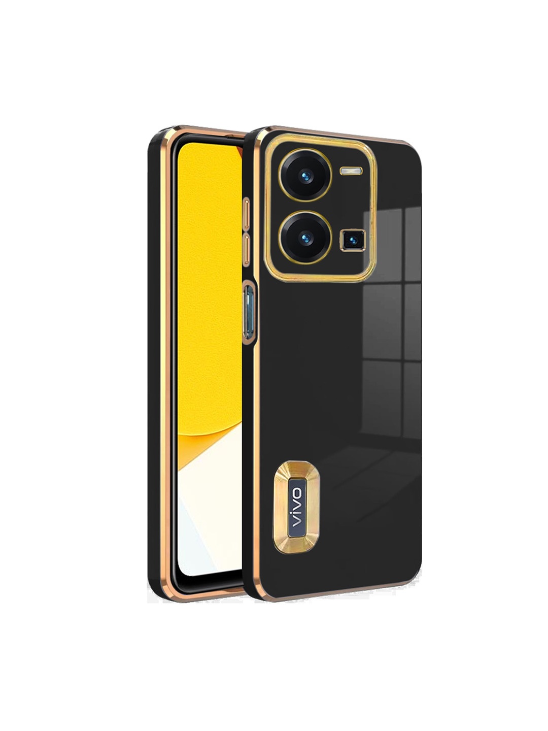 

Karwan Sweat-Proof & Camera Protection Vivo Y35 Silicone Phone Back Case, Black