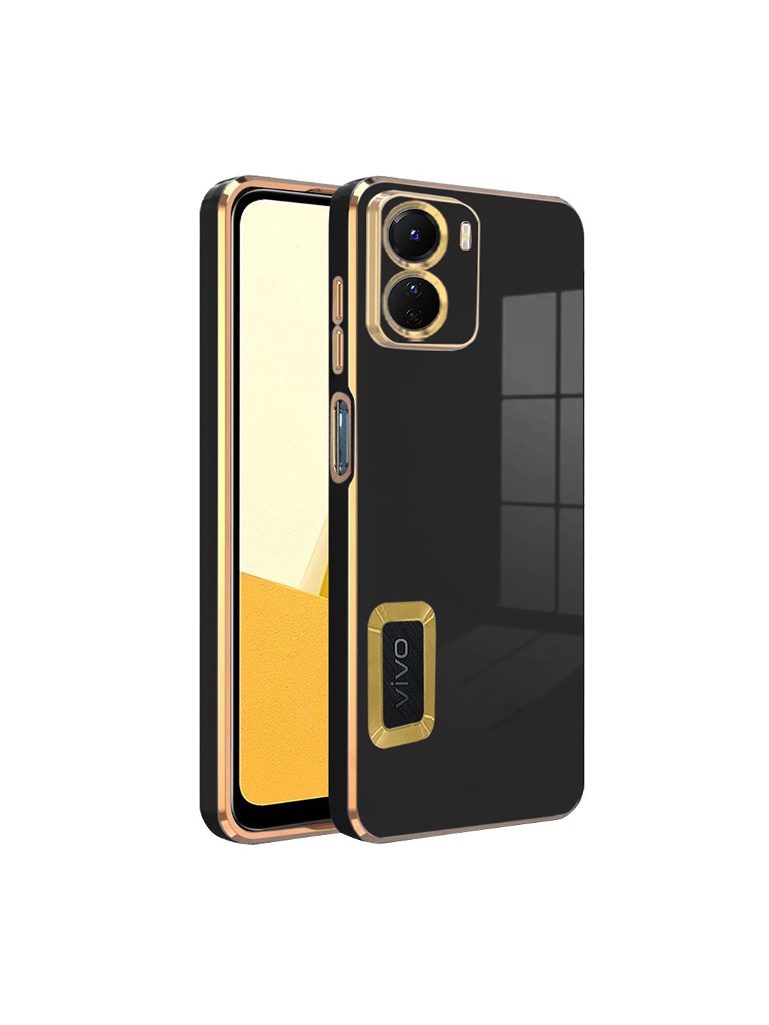 

Karwan Vivo Y16 Camera Protection & Phone Back Cover, Black