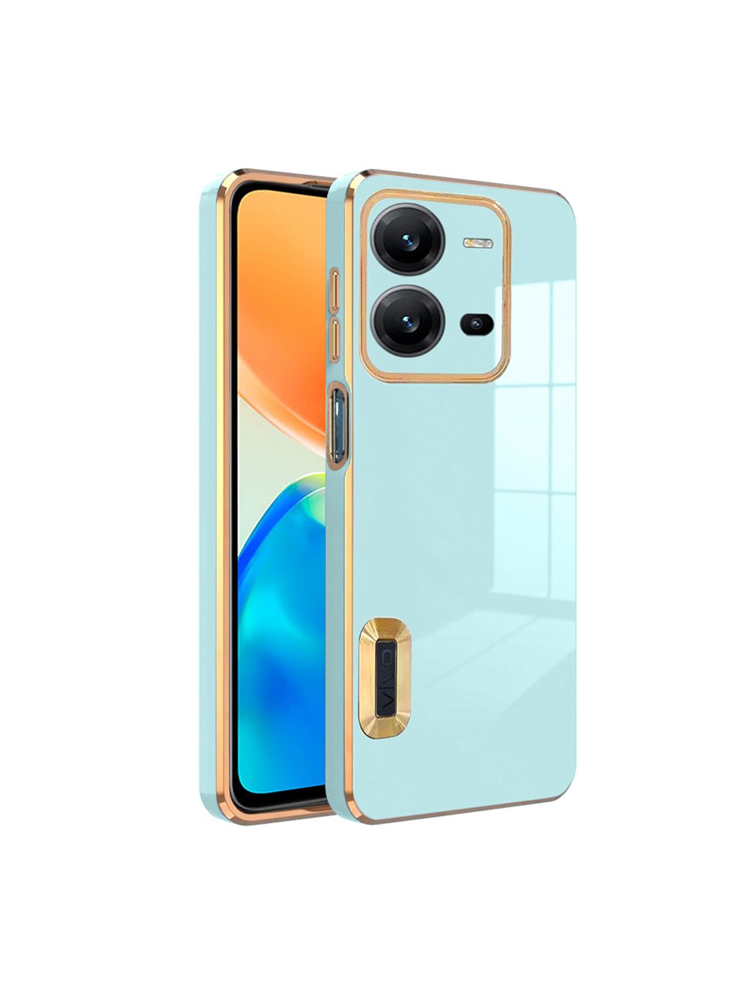 

Karwan Sweat-Proof & Camera Protection Vivo V25 Silicone Phone Back Case, Blue