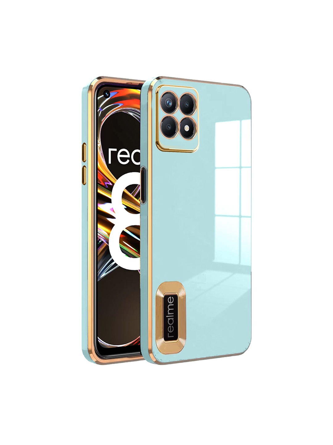 

Karwan Realme 8i Camera Protection & Phone Back Cover, Green