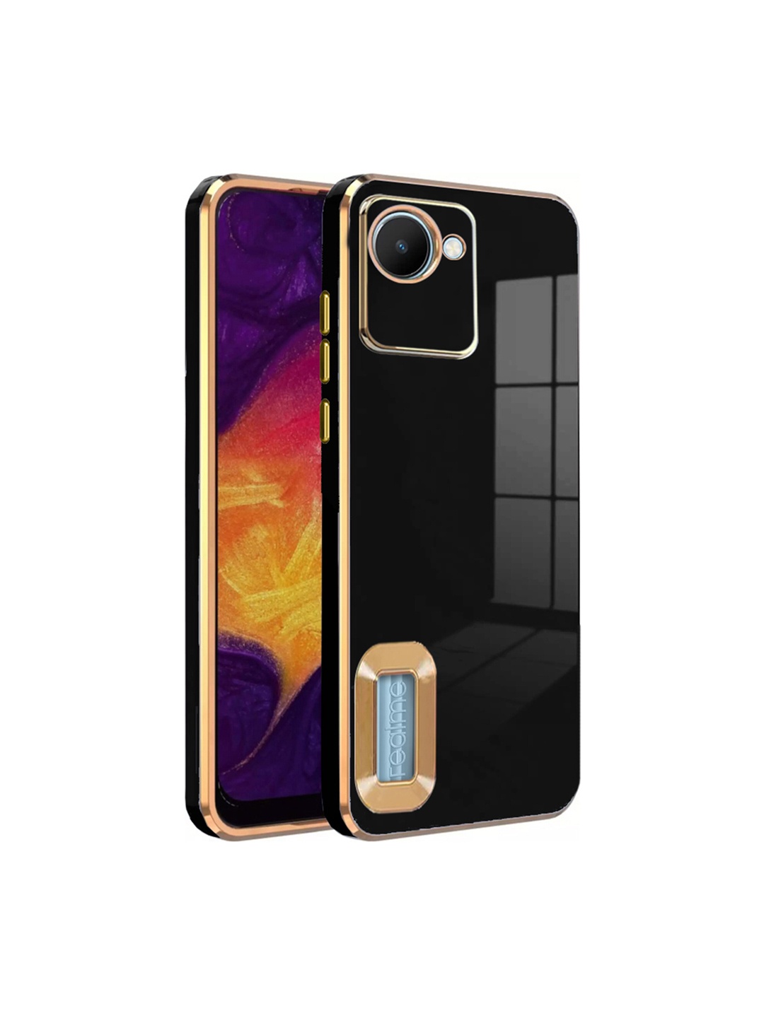 

Karwan Sweat-Proof & Camera Protection REALME C30 Silicone Phone Back Case, Black
