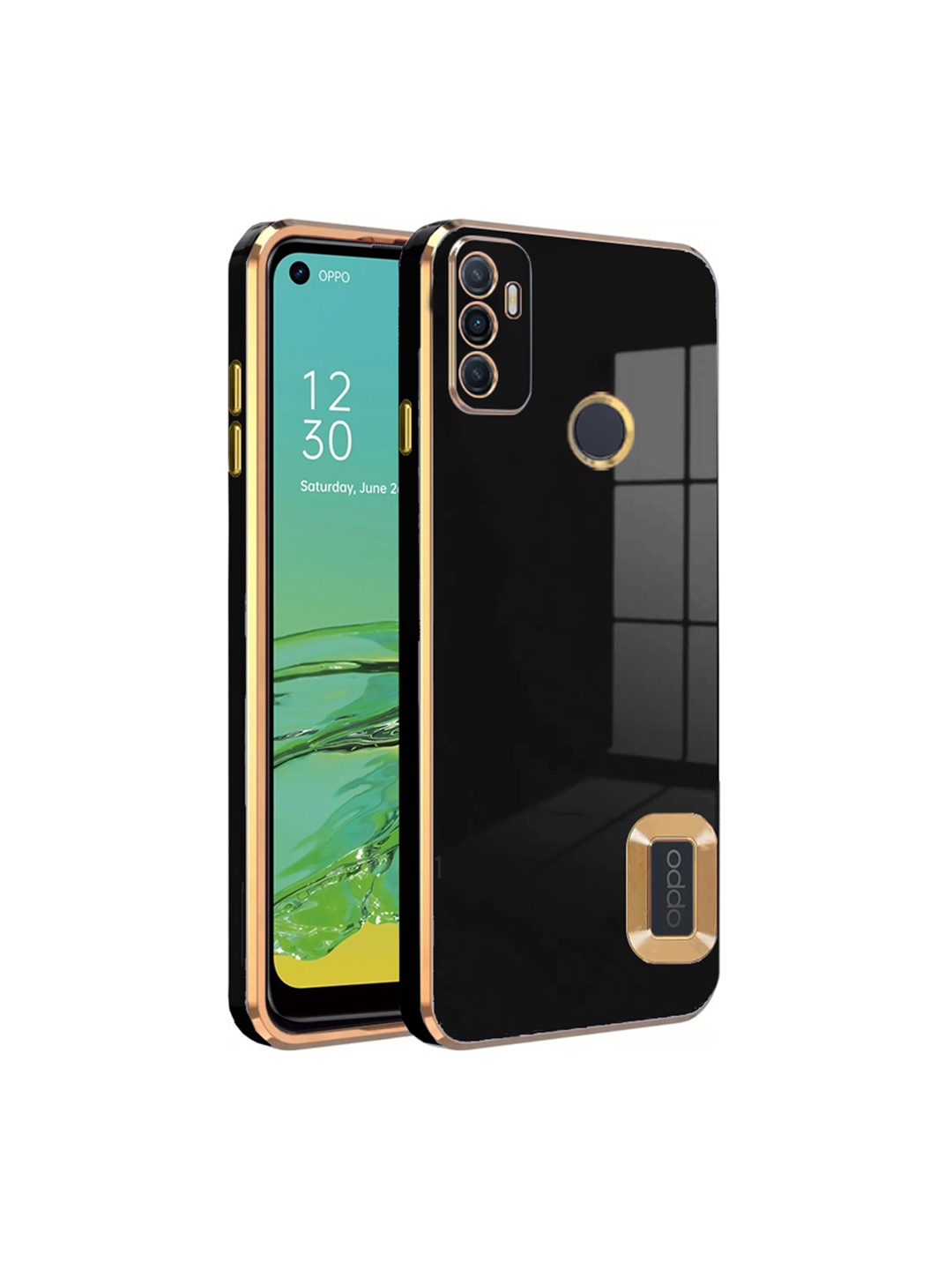 

Karwan Sweat-Proof & Camera Protection Oppo A 33 Silicone Phone Back Case, Black
