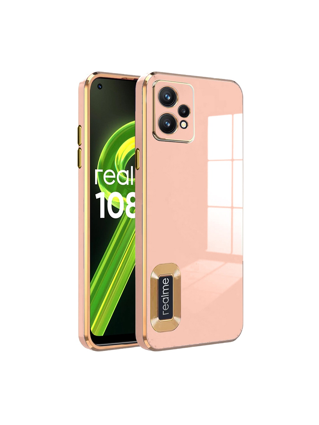 

Karwan Sweat-Proof & Camera Protection REALME 9 5G Silicone Phone Back Case, Pink