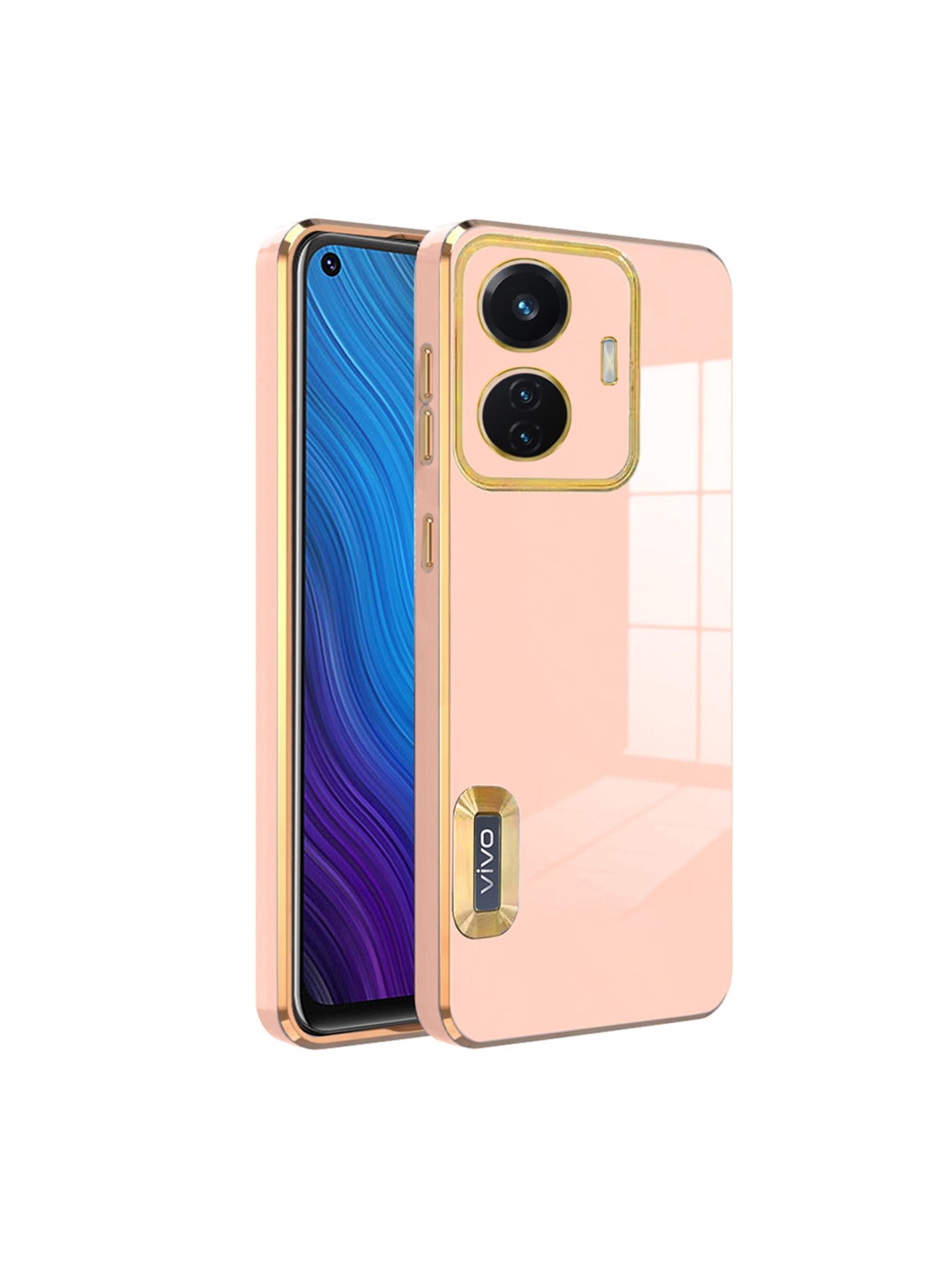 

Karwan Sweat-Proof & Camera Protection Vivo T1 44W Phone Back Case, Pink