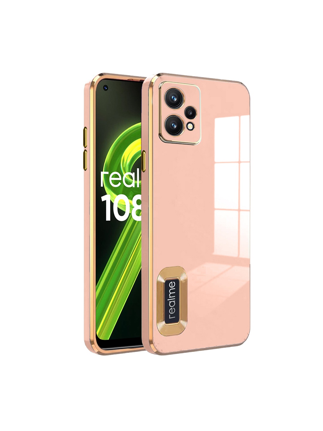 

Karwan Sweat-Proof & Camera Protection REALME 9 Pro Silicone Phone Back Case, Pink