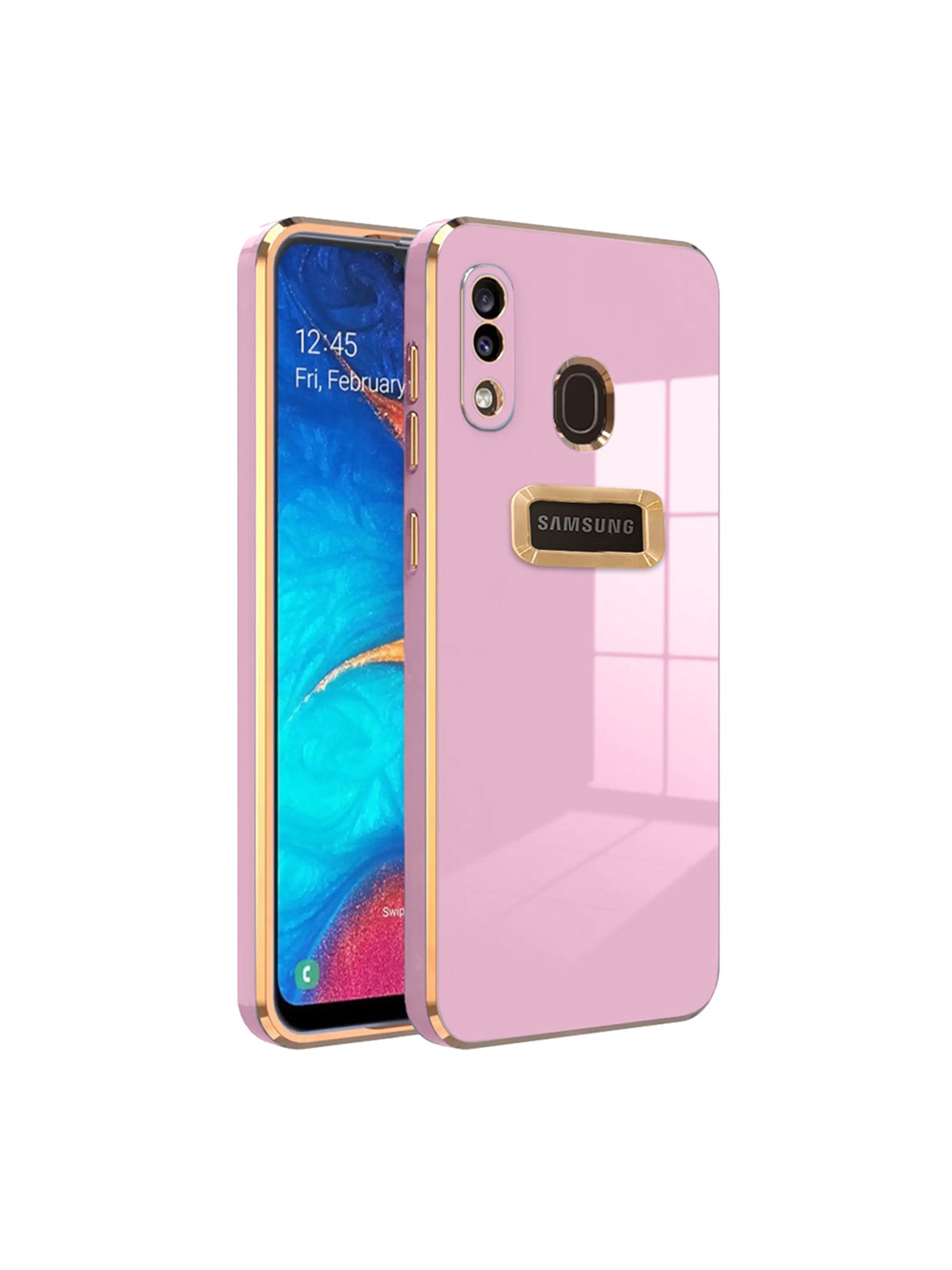 

Karwan Sweat-Proof & Camera Protection Samsung A20 Silicone Phone Back Case, Pink