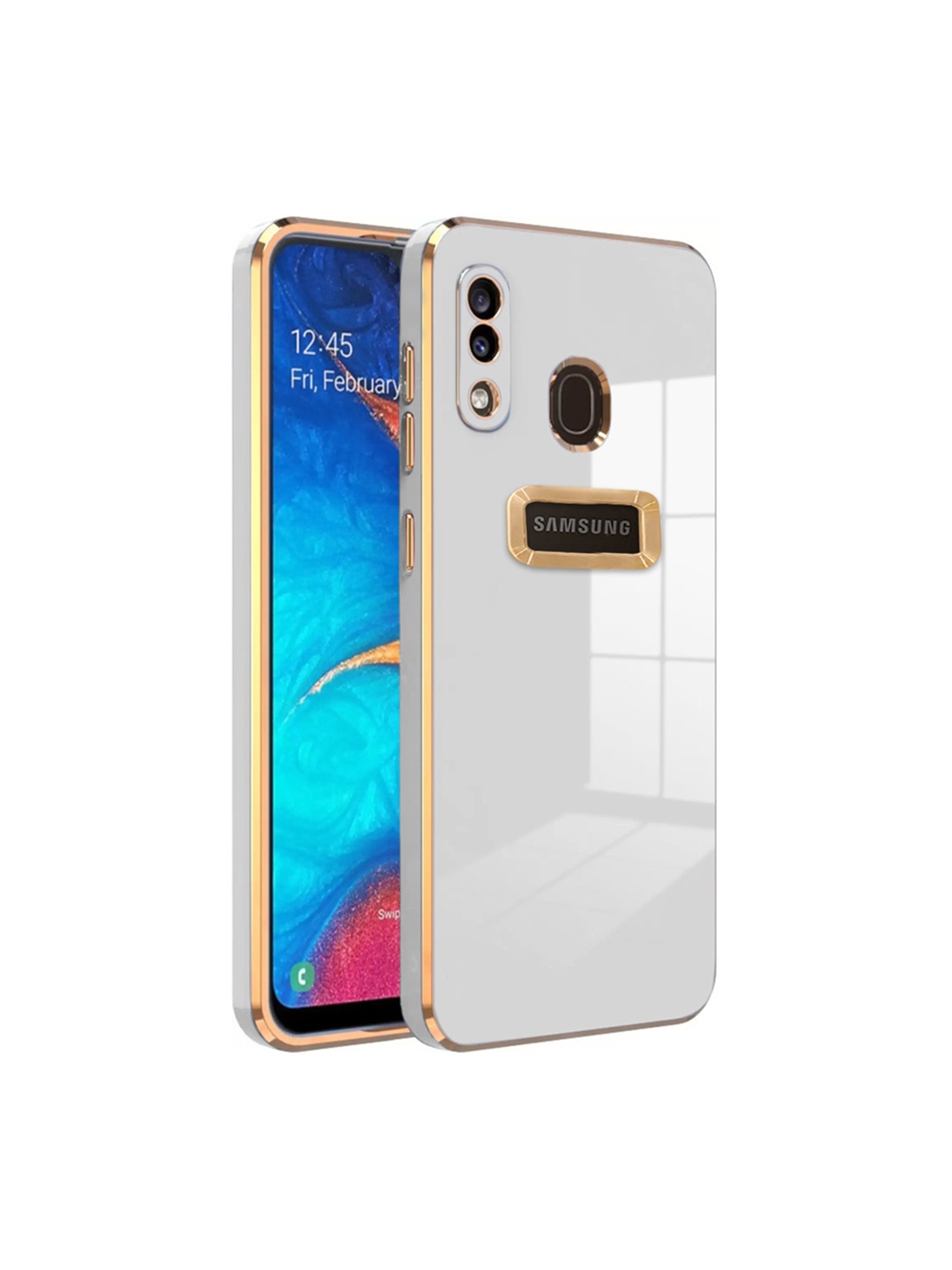 

Karwan Sweat-Proof & Camera Protection Samsung A20 Silicone Phone Back Case, White