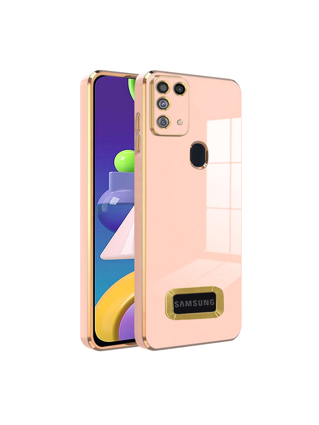 

Karwan Samsung M31 Silicone Phone Back Case, Peach