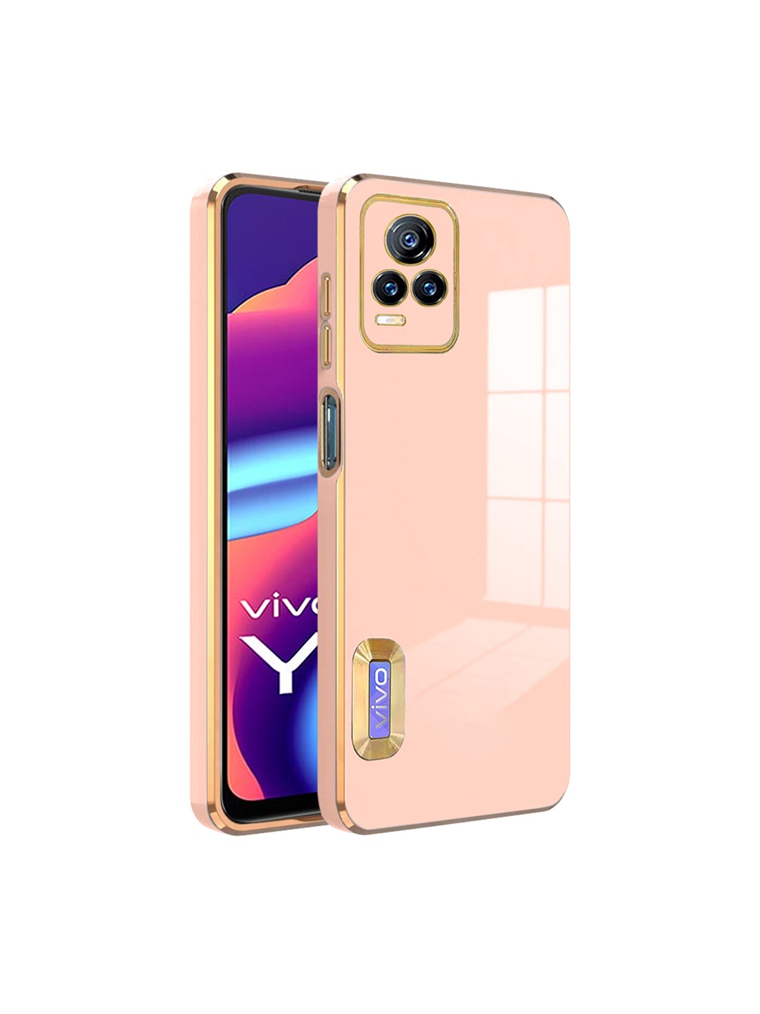 

Karwan Vivo Y73 4G Silicone Phone Back Case, Peach