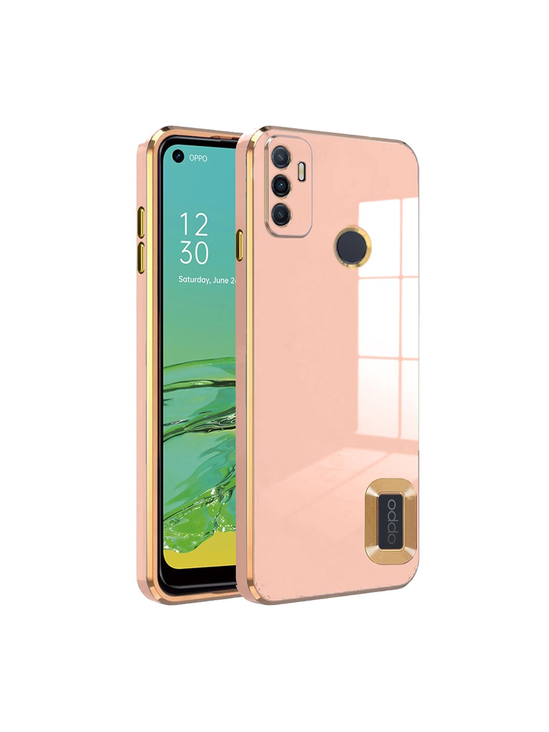 

Karwan Camera Protection Oppo A 33 Back Case, Peach