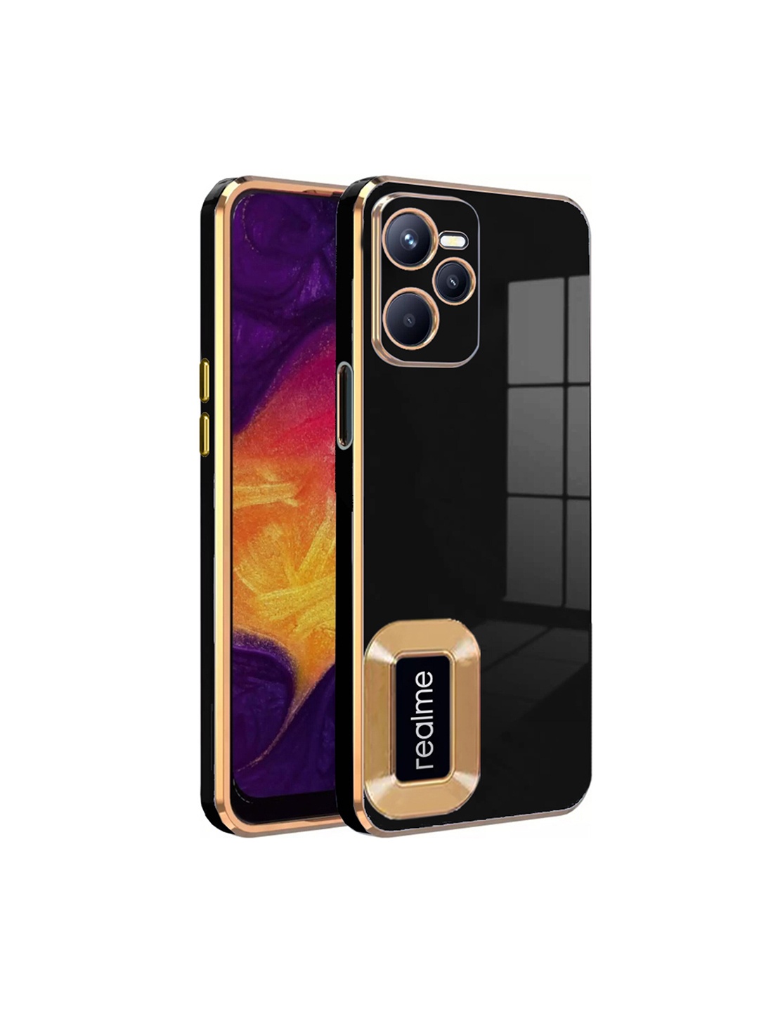 

Karwan Camera Protection Realme C35 Back Case, Black