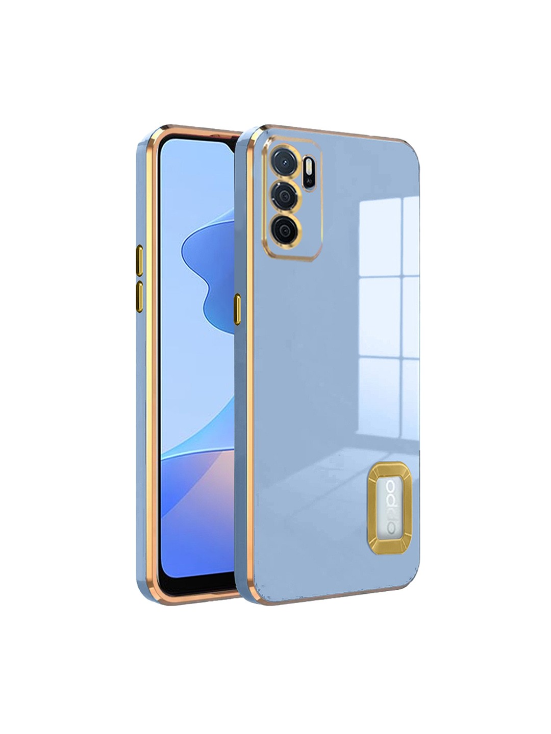 

Karwan Camera Protection Oppo A 16 Back Case, Blue