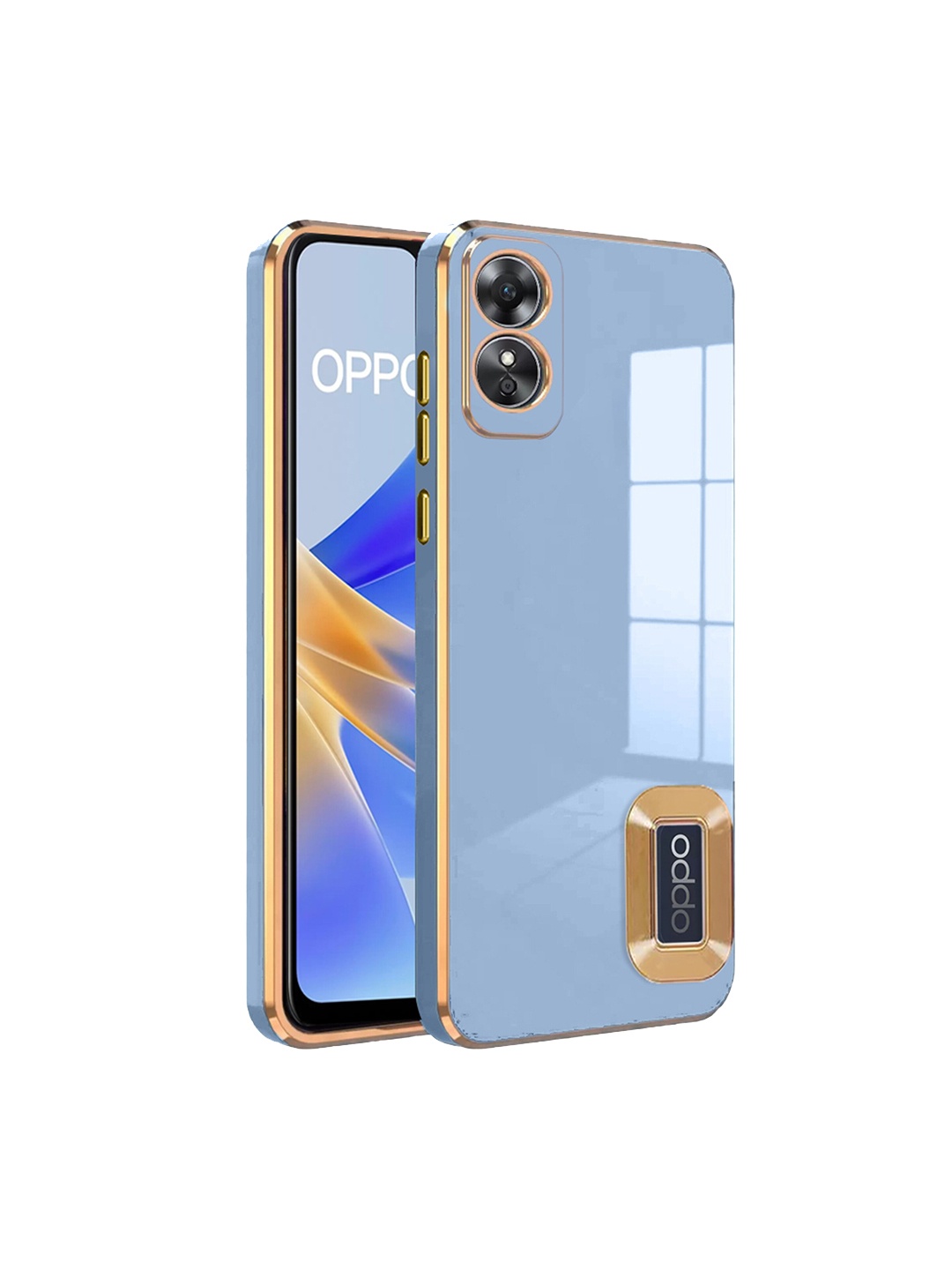 

Karwan Camera Protection Oppo A 17 Back Case, Blue