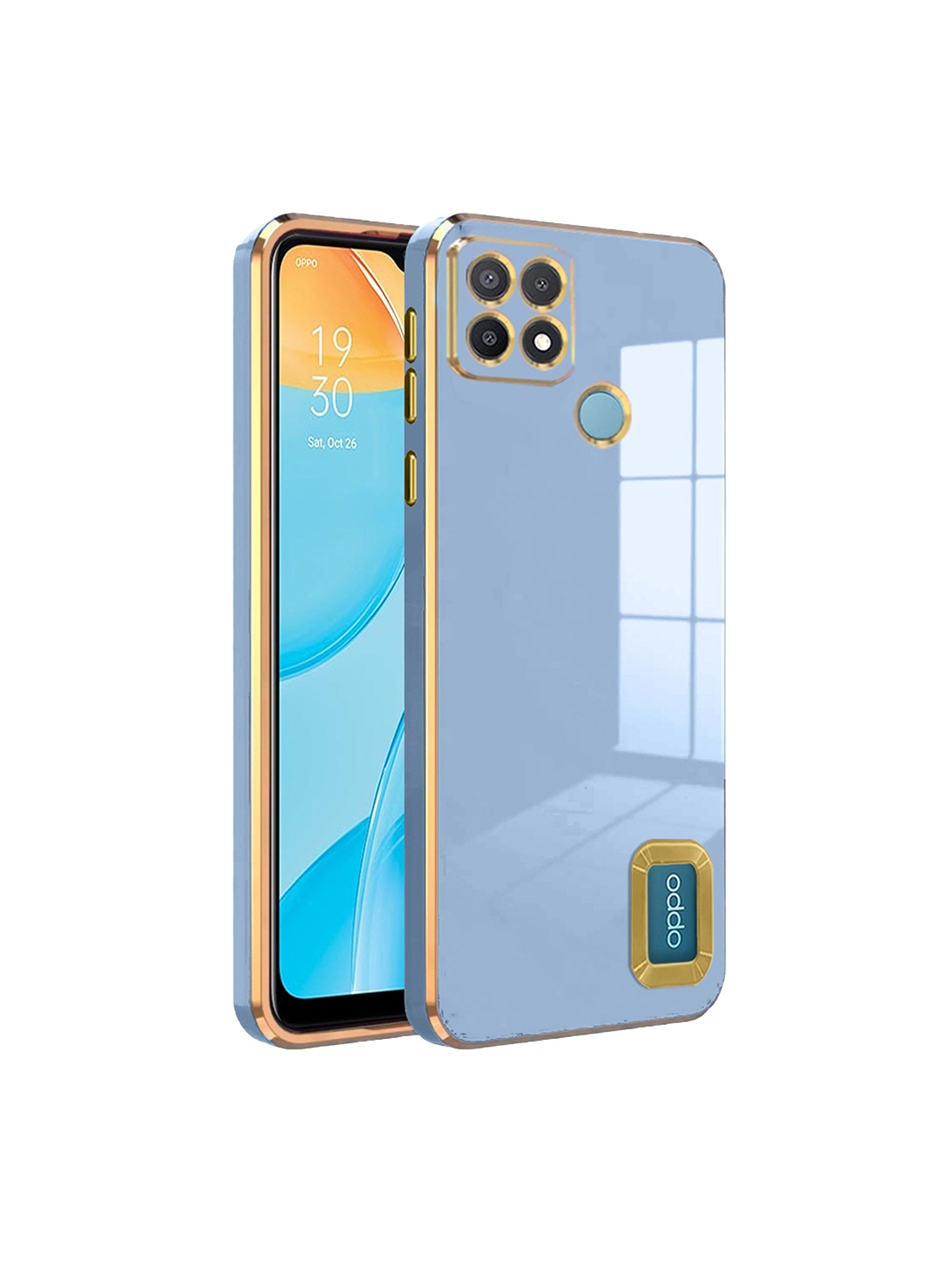 

Karwan Camera Protection Oppo A 15 Back Case, Blue