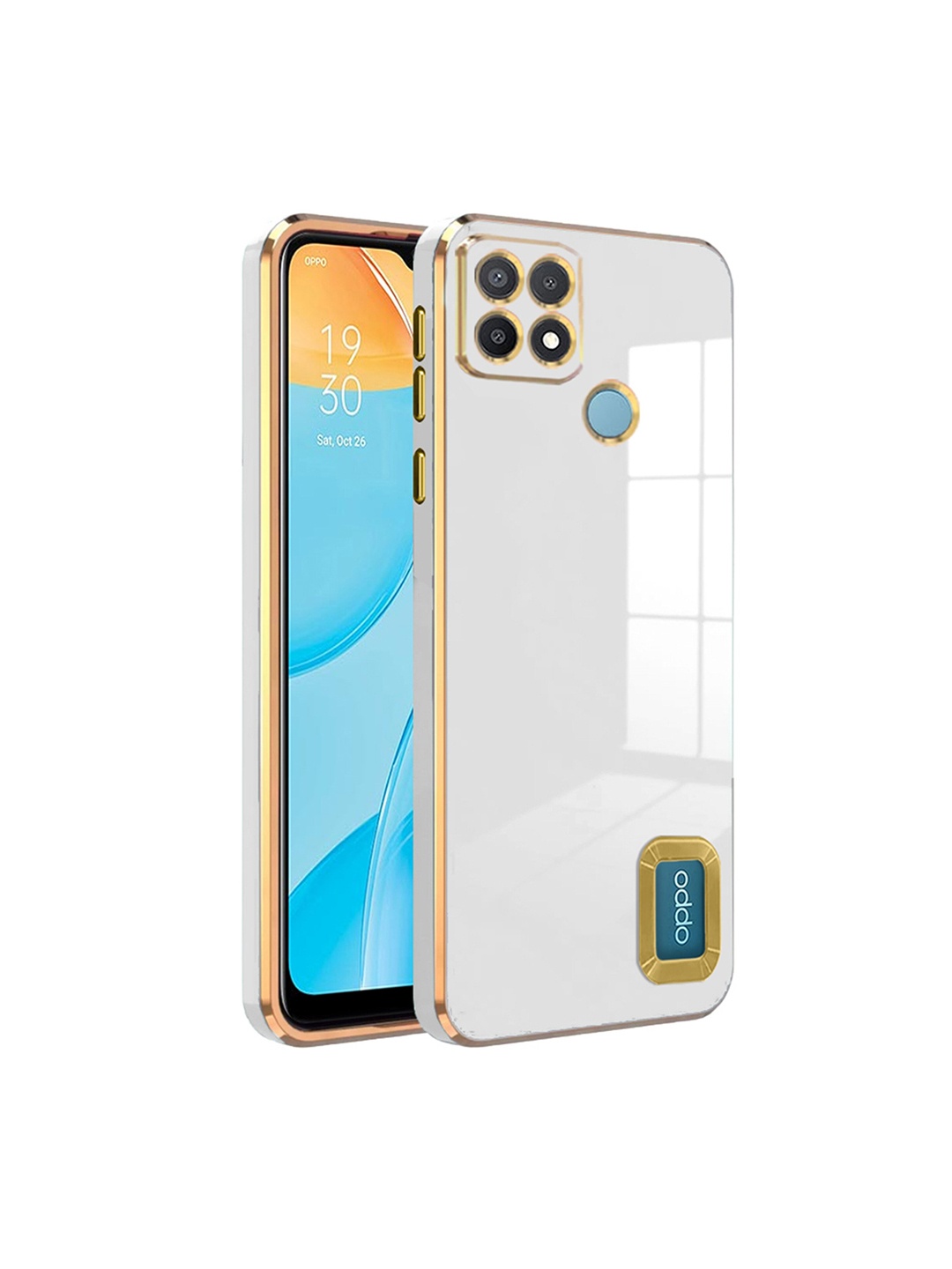 

Karwan Camera Protection Oppo A 15 Back Case, White