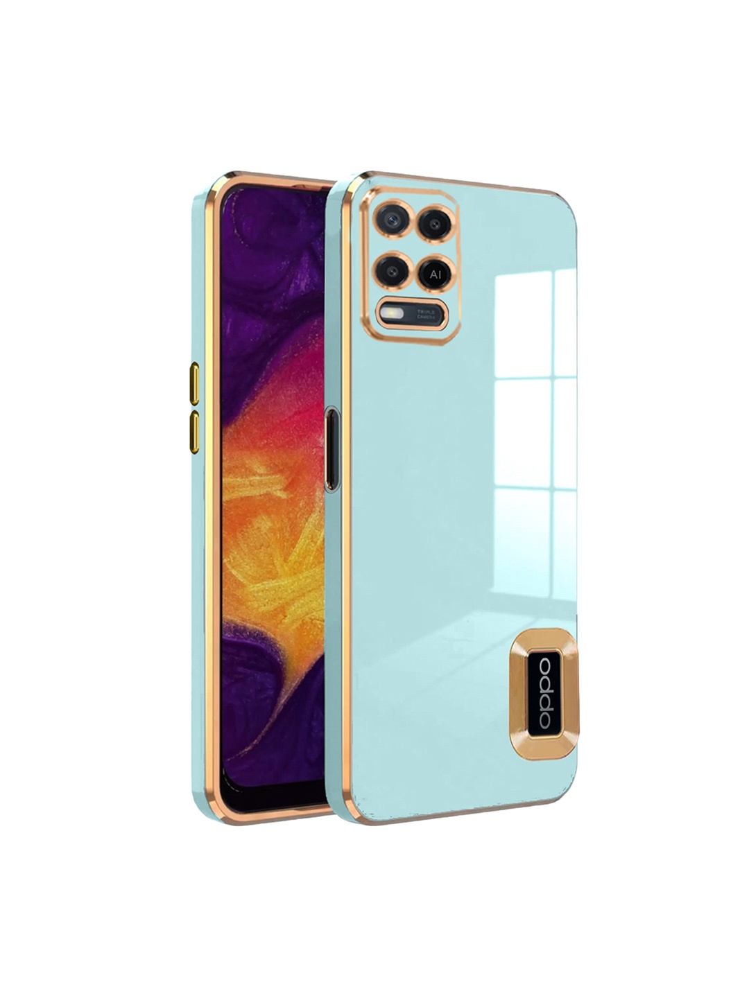 

Karwan Camera Protection Oppo A54 Silicone Phone Back Case, Sea green
